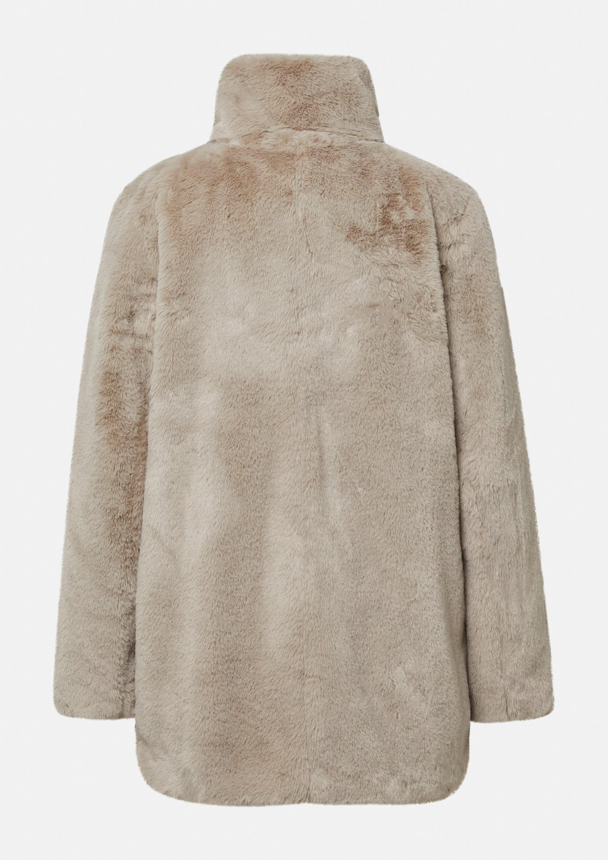 comma Funktionsjacke Outdoor-Jacke Kuschelige Teddyplüsch-Jacke mit Stehkra günstig online kaufen