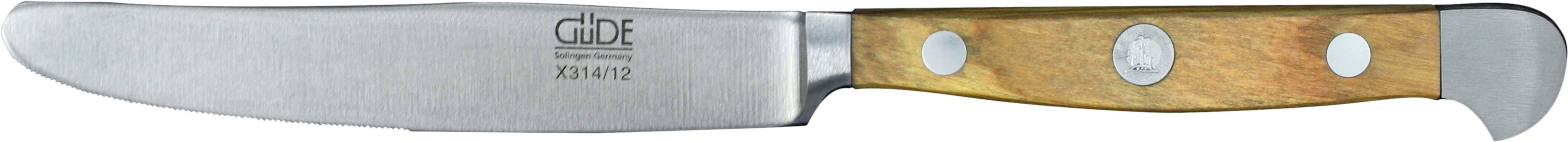 Güde Messer Solingen Tafelmesser Premium Güde Alpha Tafelmesser – Solingen Besteck mit Olivenholz