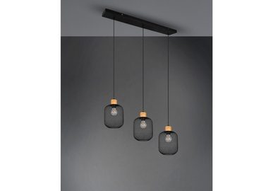 meineWunschleuchte LED Pendelleuchte, Dimmfunktion, LED wechselbar, Warmweiß, mehrflammig Industrial Balken-lampe hängend über Esstisch, Breite 80cm