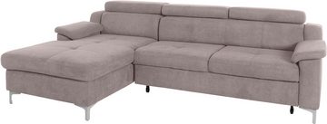 exxpo - sofa fashion Ecksofa Florenz, L-Form, wahlweise mit Bettfunktion