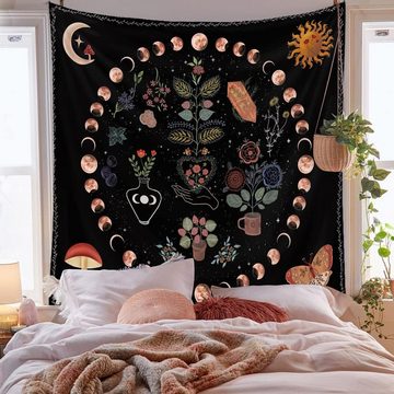 Wandteppich Mondästhetischer Wandteppich, böhmische Mandala-Wanddekoration, CoolBlauza, Geeignet für die Dekoration von Wohnzimmer,Schlafzimmer und Schlafsaal