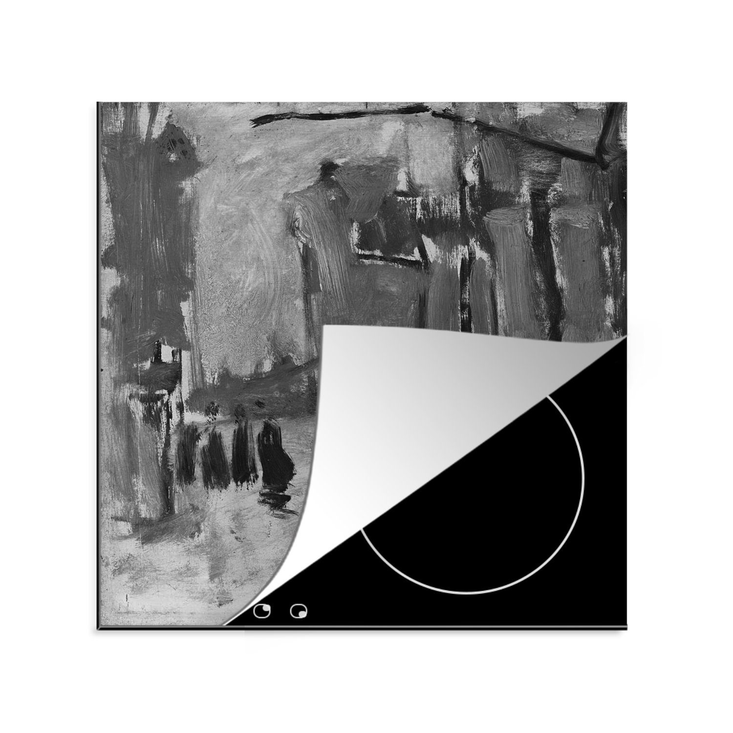 MuchoWow Herdblende-/Abdeckplatte Stadtbild in Den Haag - Georg Hendrik Breitner, Vinyl, (1 tlg), 78x78 cm, Ceranfeldabdeckung, Arbeitsplatte für küche