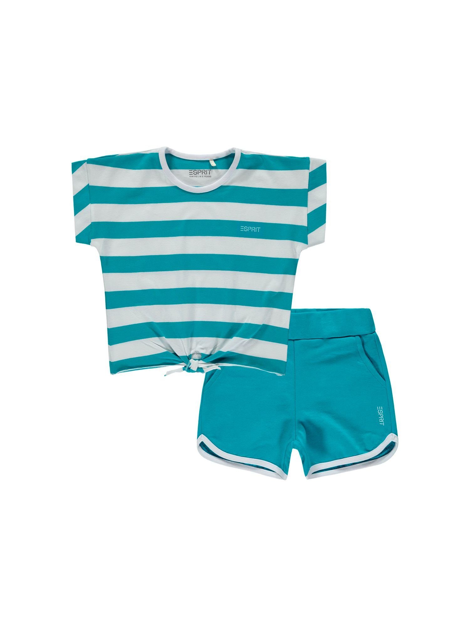 T-Shirt und Esprit (1-tlg) AQUA T-Shirt Set: GREEN Gemischtes Shorts