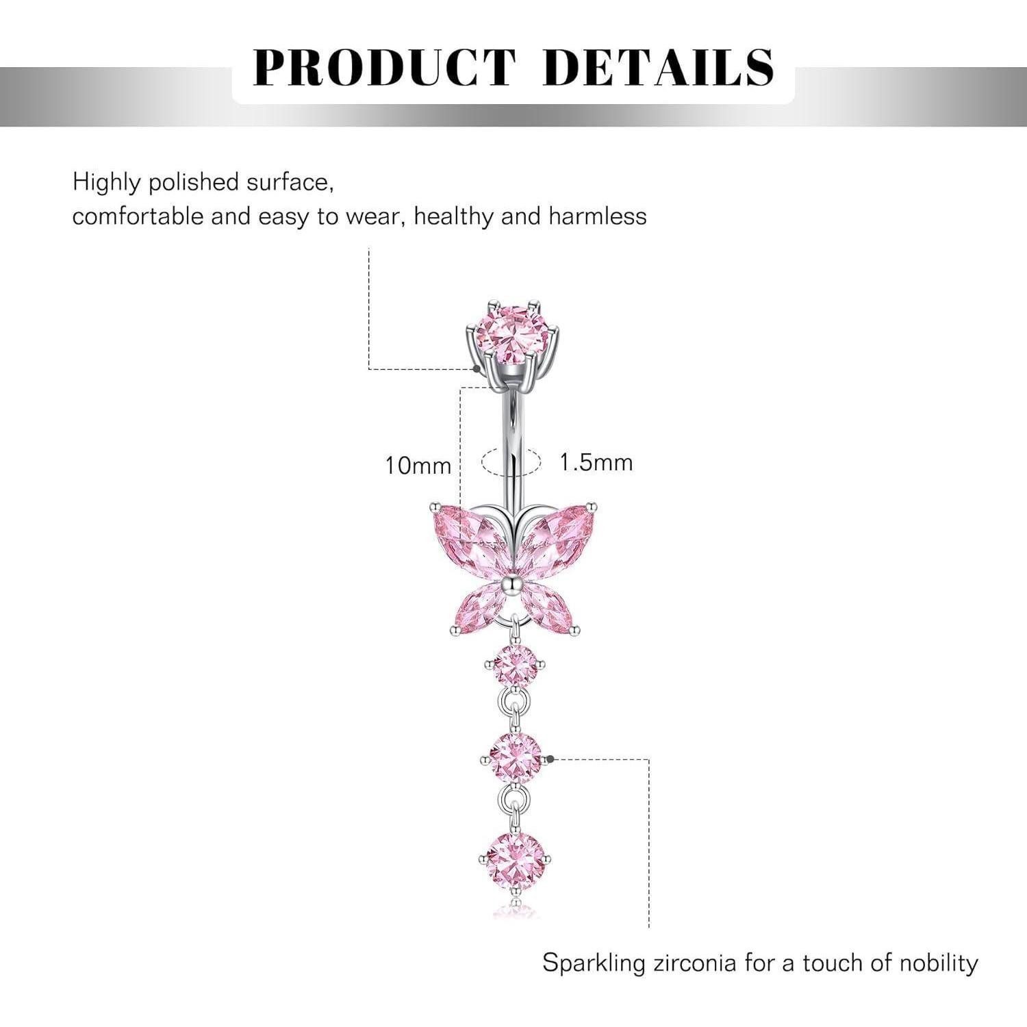 CIZME Bauchnabelpiercing 925 Silber Nabelpiercing 14G günstig online kaufen