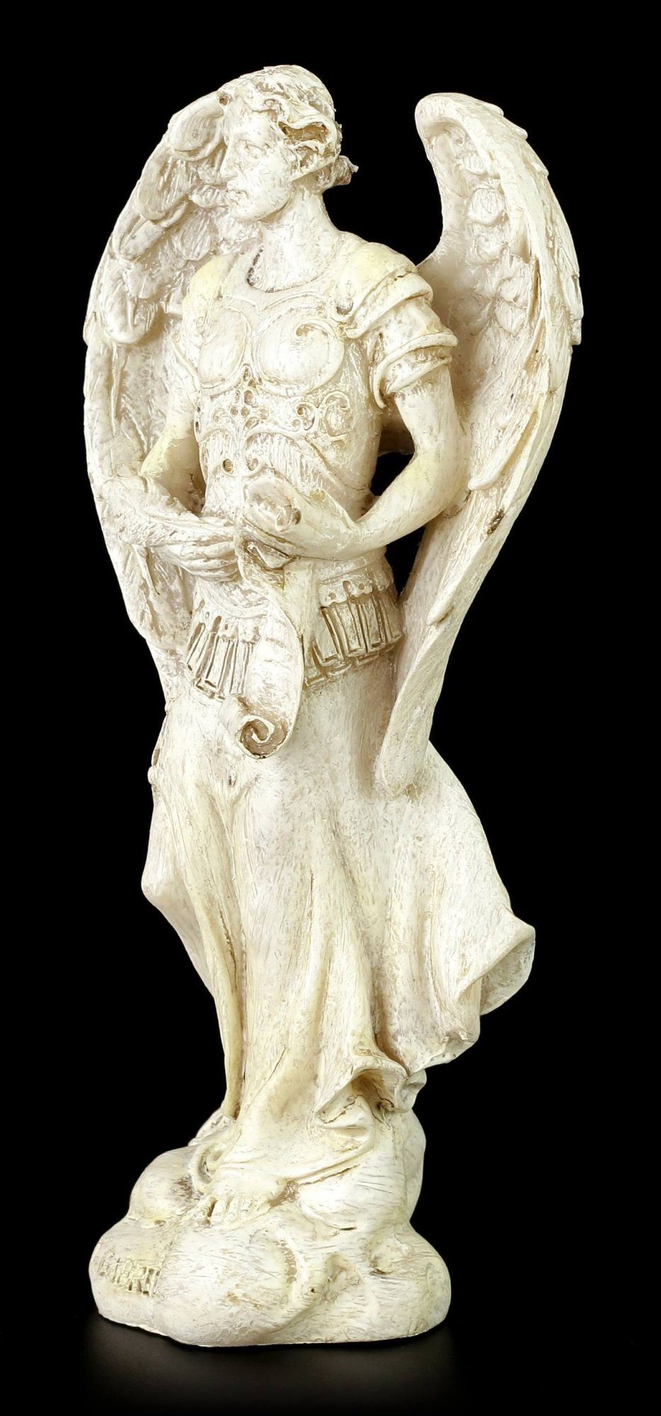 Figuren Shop GmbH Dekofigur Kleine Erzengel Figur - Gabriel - Weiß - Dekofigur
