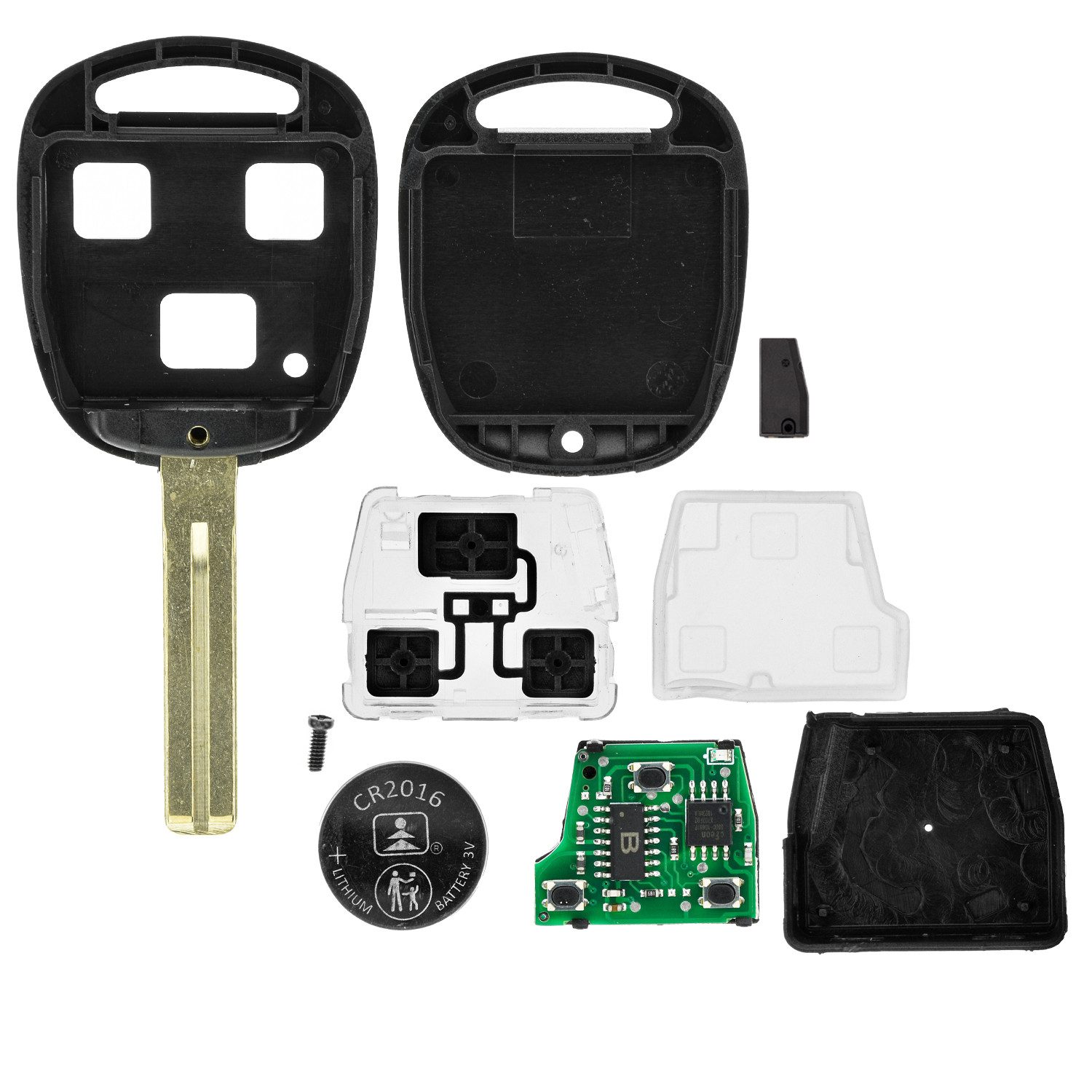 mt-key Schlüsseltasche Auto Funk Schlüssel Fernbedienung TOY40 434MHZ ID68 (Set), für Lexus LS 430 (UCF30, 00–06); LX 470 (II, 02–06)