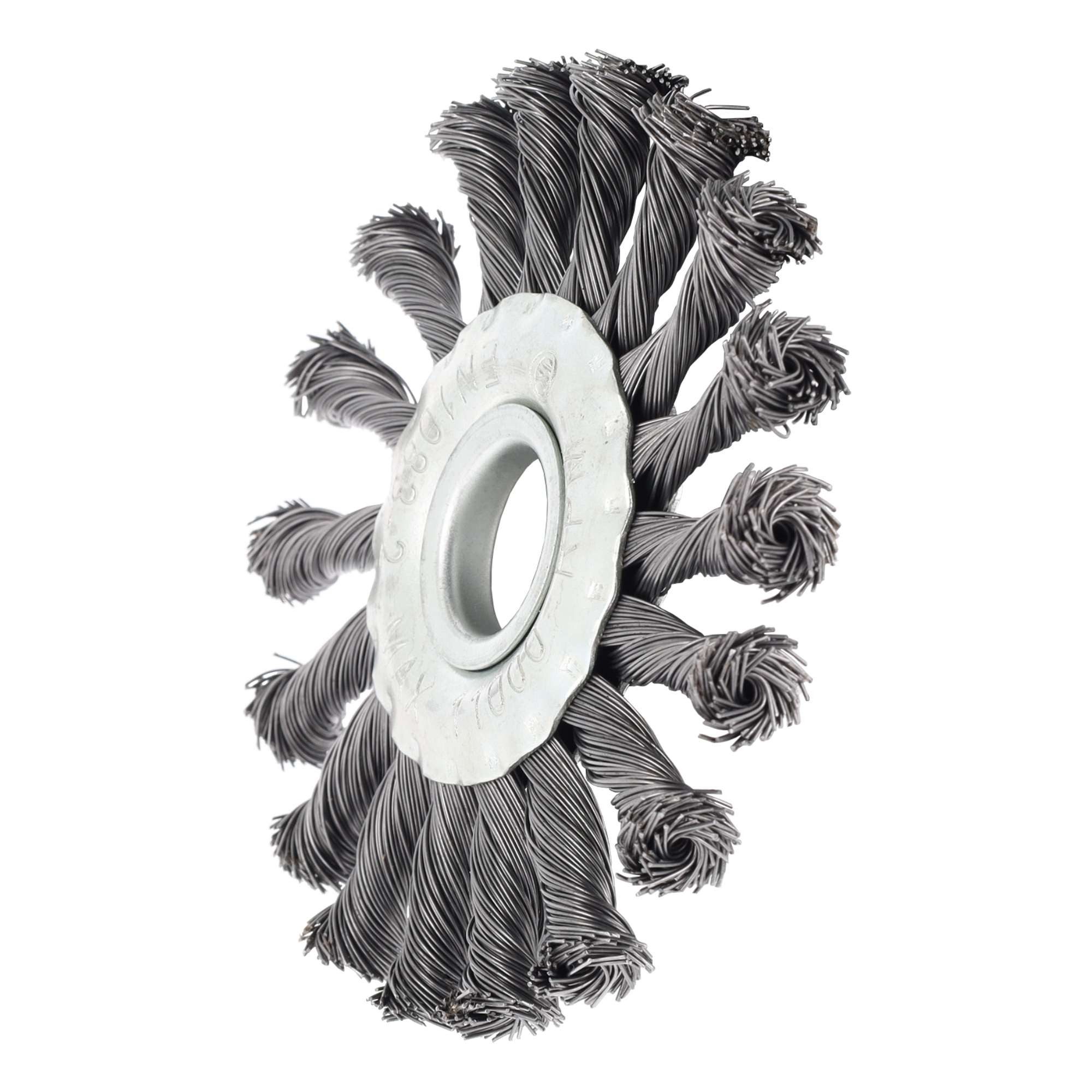 Grizzly Scheibenbürste Drahtbürste für Winkelschleifer, Bürstenaufsatz mit Ø 115 mm, ø 75 mm, 1-St., Gezopfte Scheibenbürste für kraftvolles Bearbeiten von Holz&Metall