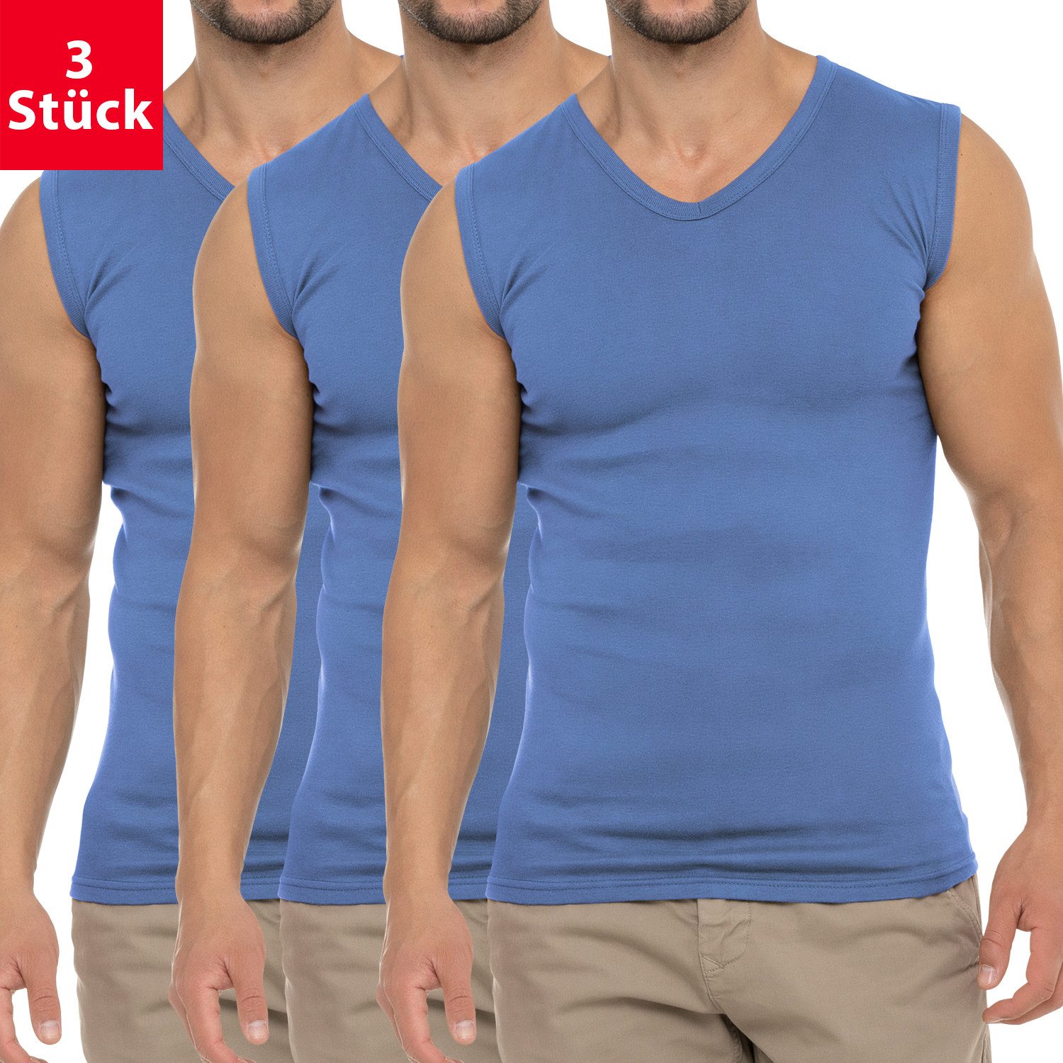 celodoro Unterhemd Herren Business Muskelshirt V-Neck (3er Pack) Muscle Shi günstig online kaufen