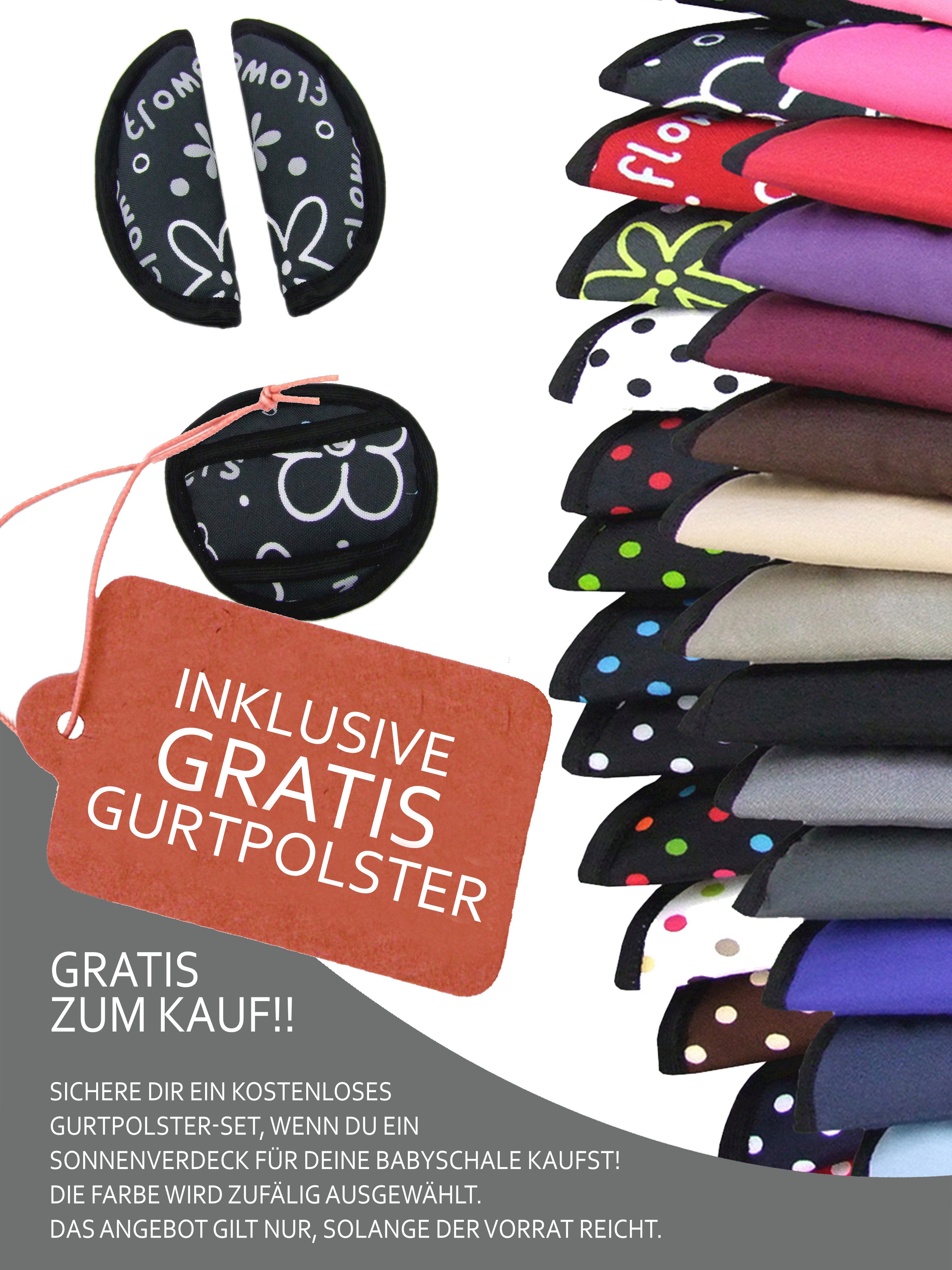 BambiniWelt by Rafael K. Babyschale Sonnenverdeck für Babyschale kompatibel mit Maxi Cosi Cabrio-Fix + GP, ab: 0+, bis: 14 Monate