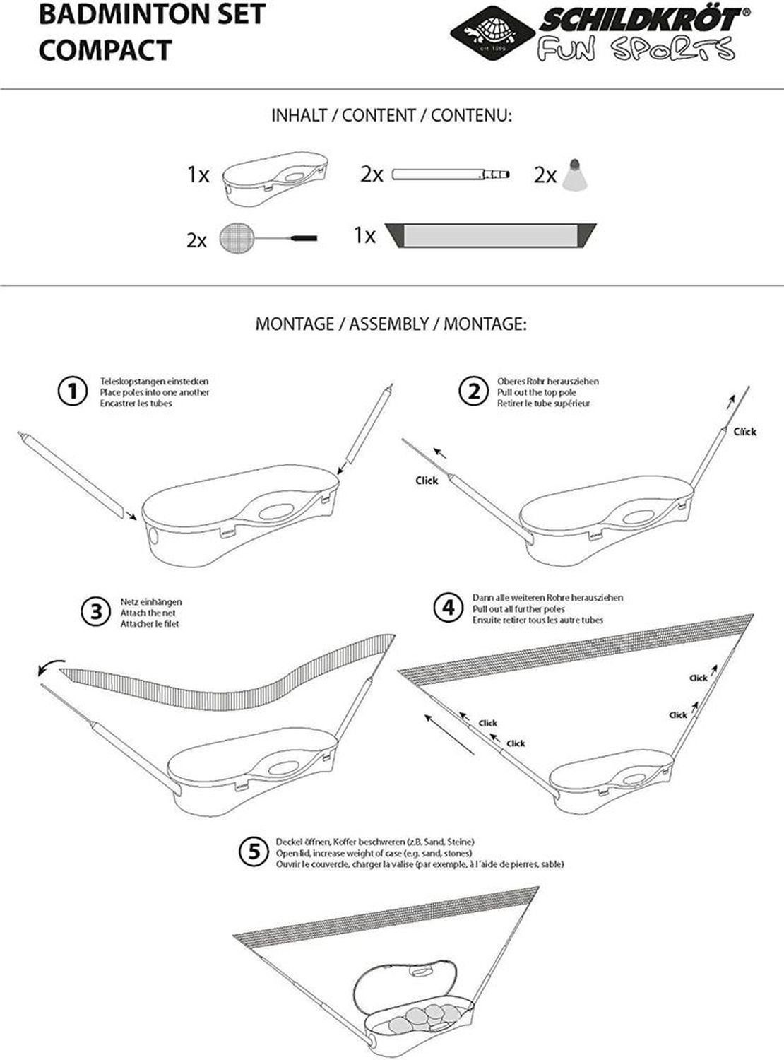 Schildkröt Badmintonschläger Compact Set