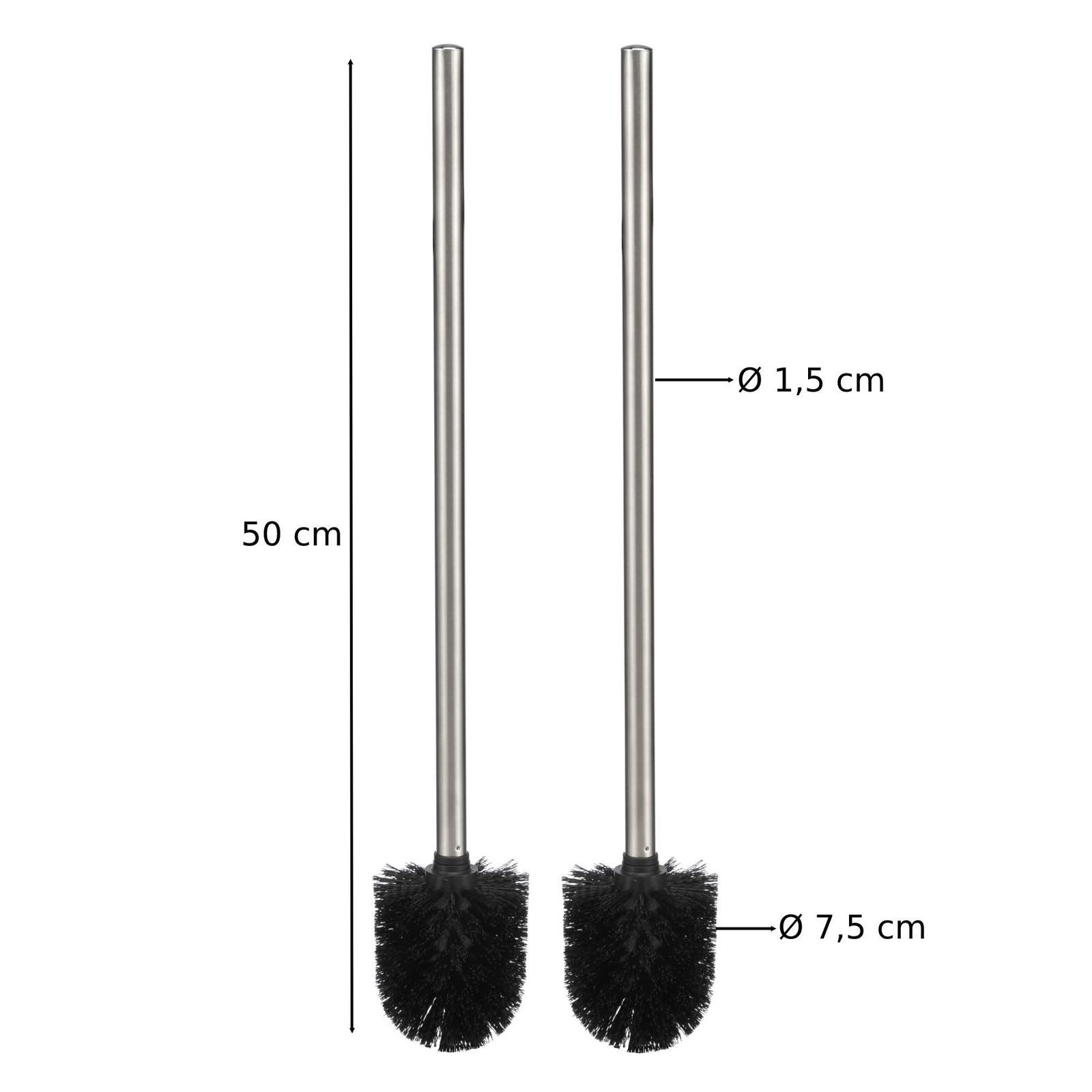Gravidus WC-Reinigungsbürste 2er Set Toilettenbürsten Klobürste Toilette WC Bad Bürste Ersatz – Bild 2 von 2