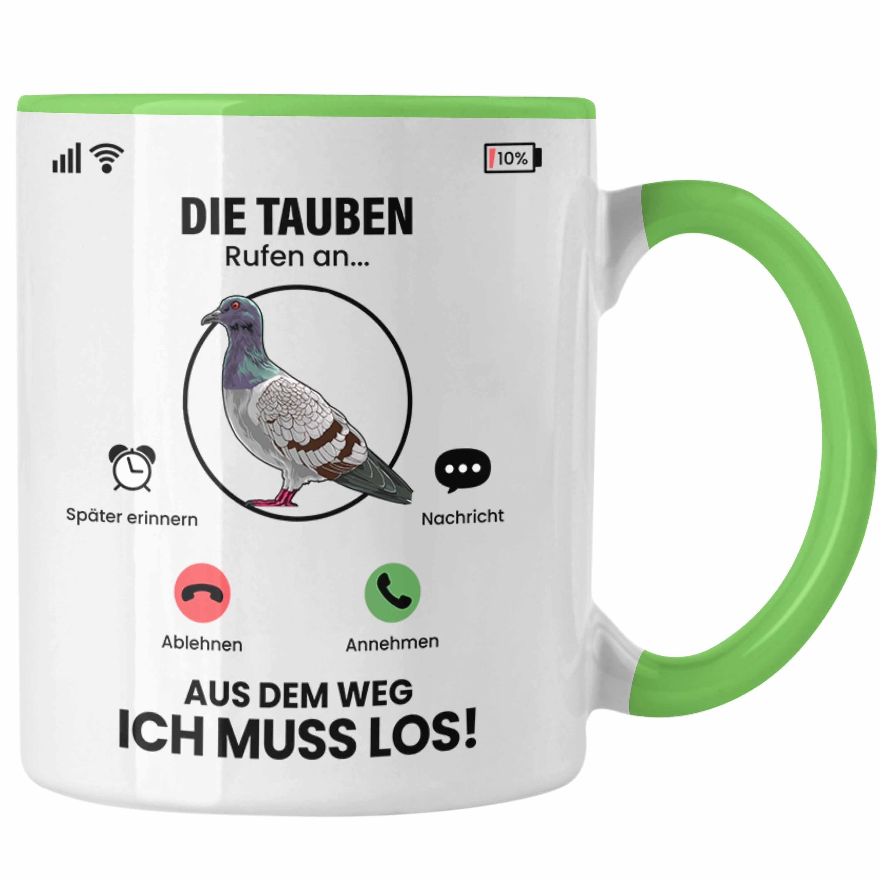Trendation Tasse Die Tauben Rufen An Tasse Geschenk für Tauben Züchter Besitzer Geschen Grün