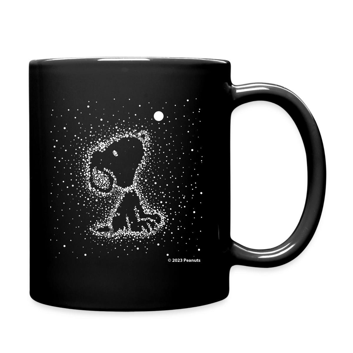 Spreadshirt Tasse Peanuts Snoopy Schaut In Den Sternenhimmel Tasse Einfarbig, Keramik