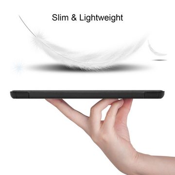 König Design Tablet-Hülle, Tablethülle für Samsung Galaxy Tab A7 Schutztasche Wallet Cover 360 Case Etuis Schwarz