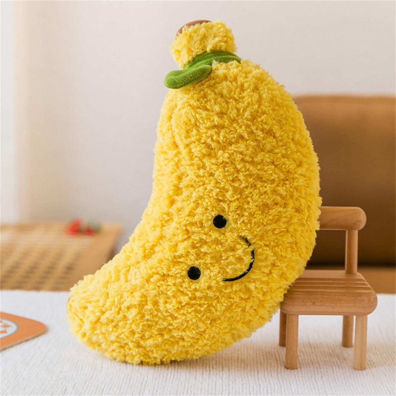 LuxusKollektion Kuscheltier Plüschtier Plüschkissen Schmusetier Banane Geschenk 25 cm Banane