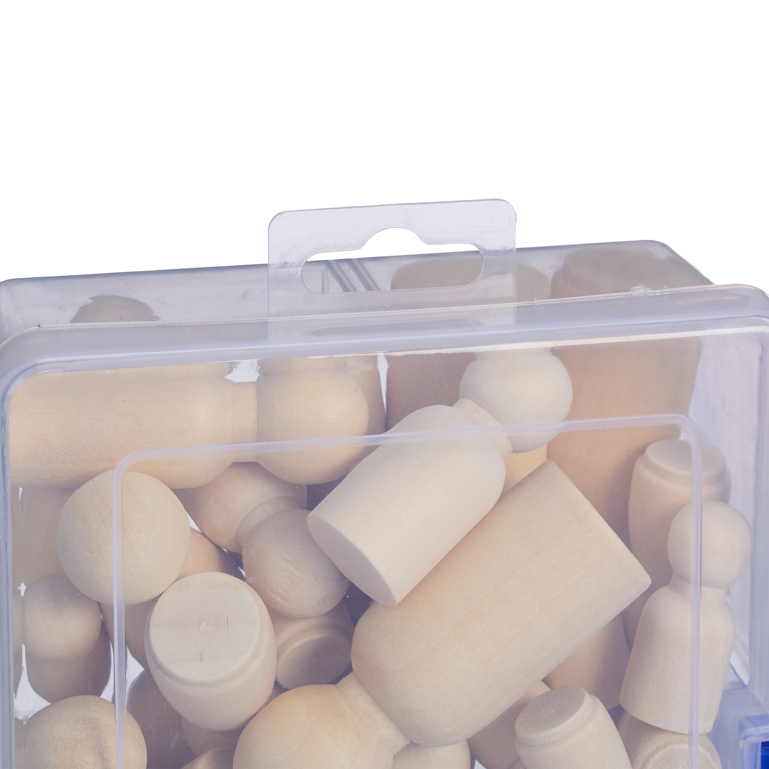 relaxdays Bastelnaturmaterial Holzfiguren zum Bemalen 100er Set, (100-tlg)