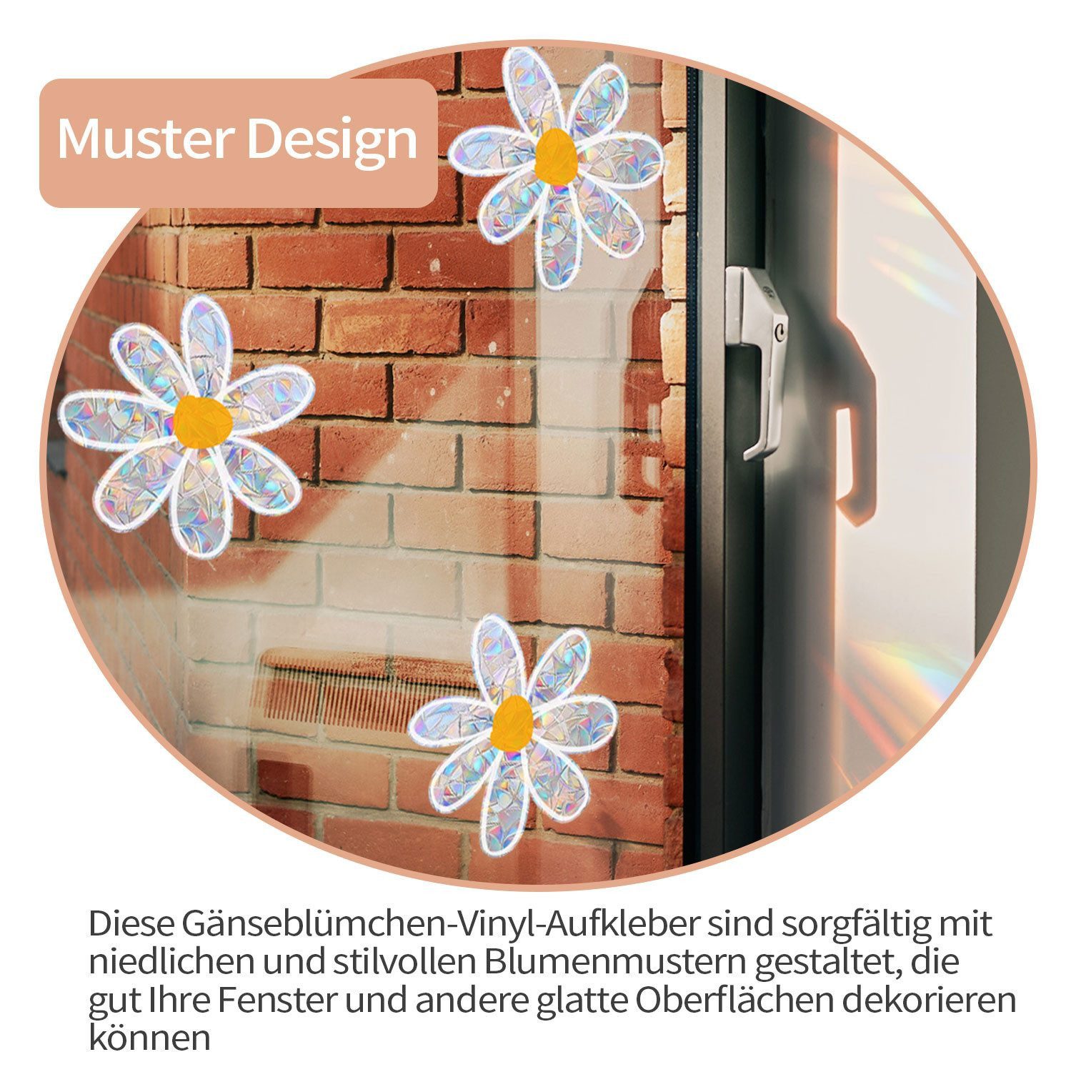 FELIXLEO Aufkleber Aufkleber Fensterschutz Vogelschutz Fensteraufkleber Sonnenfänger 2tlg, (1tlg) – Bild 4 von 5