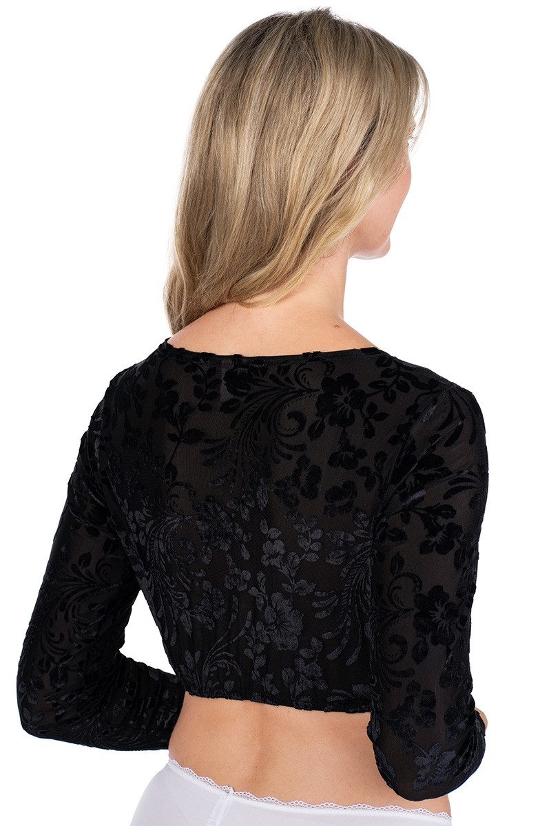 Spieth & Wensky Dirndlbluse Dirndlbluse - ELFENBLUME - schwarz günstig online kaufen