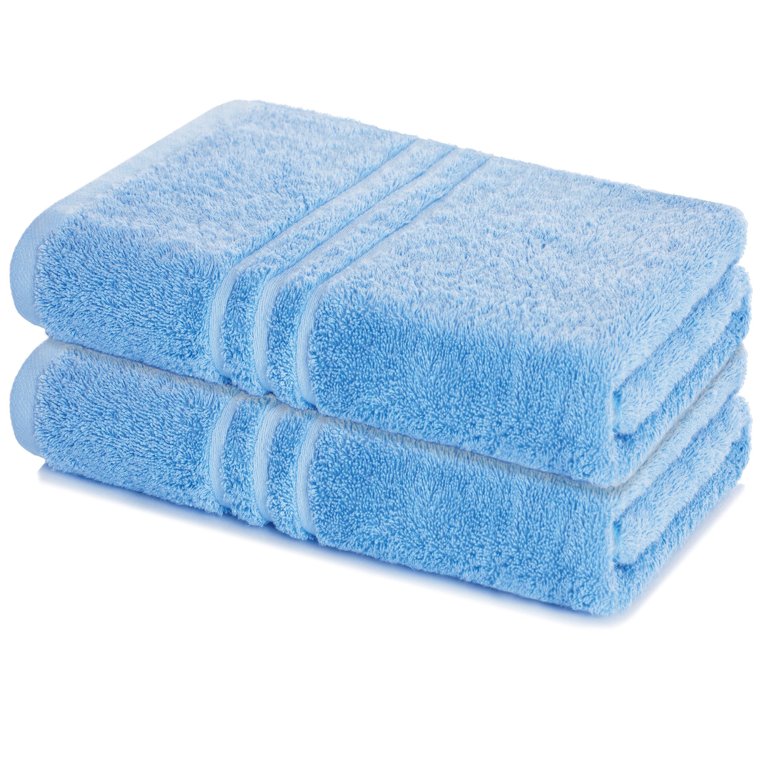 Lavea Badetuch Elena 2er Set Badetücher 100x150 cm, Duschtuch, 500 g/m² Frottier, weich & saugstark, pflegeleicht