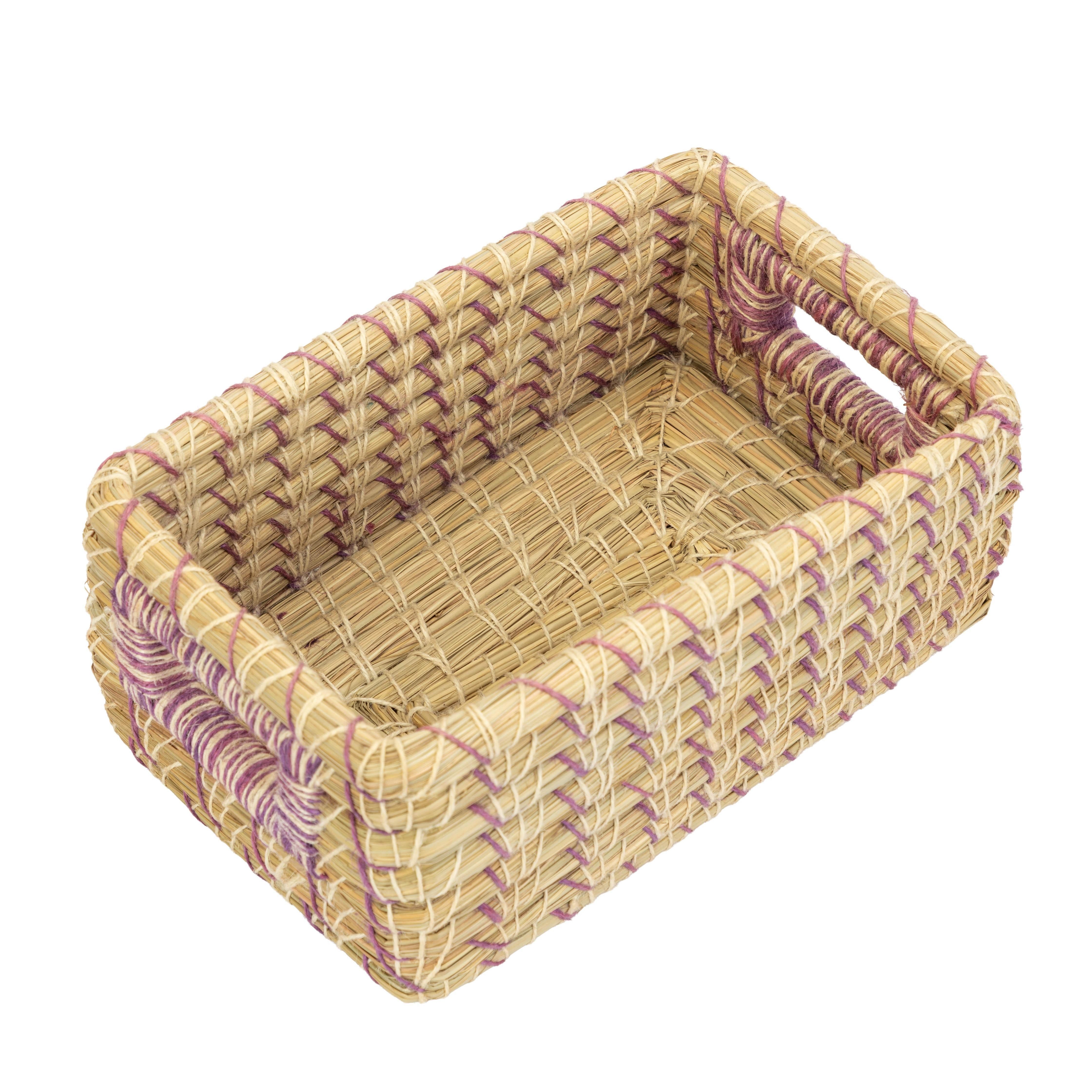 El Puente Aufbewahrungskorb "Lila Wolke" Kleiner Schrankkorb, Handmade, Handmade