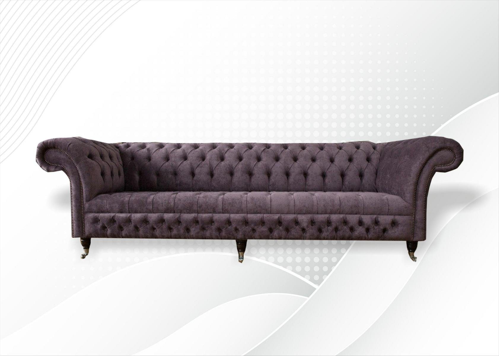 Made 4 Chesterfield xxl Sitzer Sofas Big in 265cm Polster Sofa Sofa JVmoebel Europe Couch Leder,