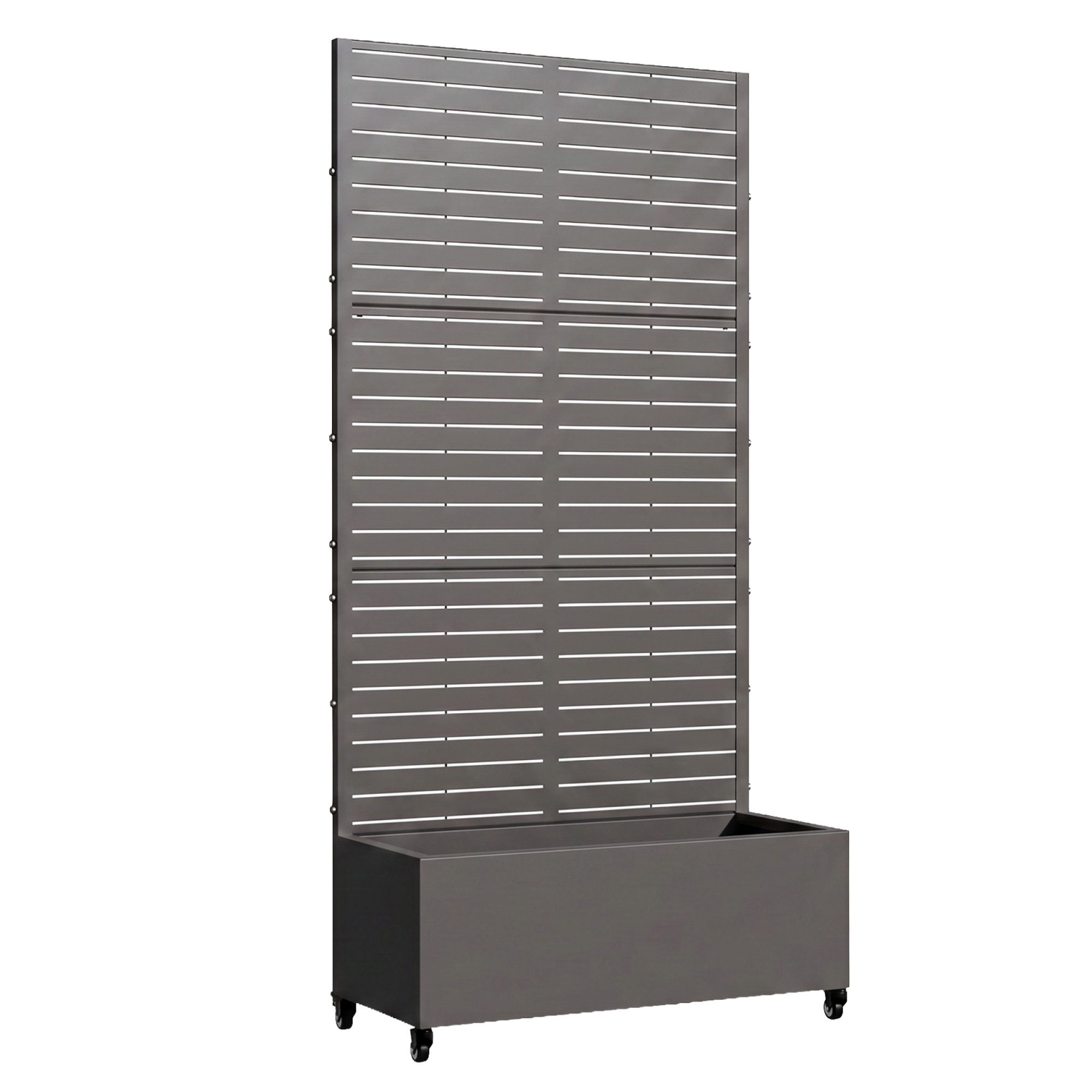 casa.pro Blumenkasten, »Nodepp« mit Sichtschutz 4 Rollen 190x82x38 cm Stahl Anthrazitgrau