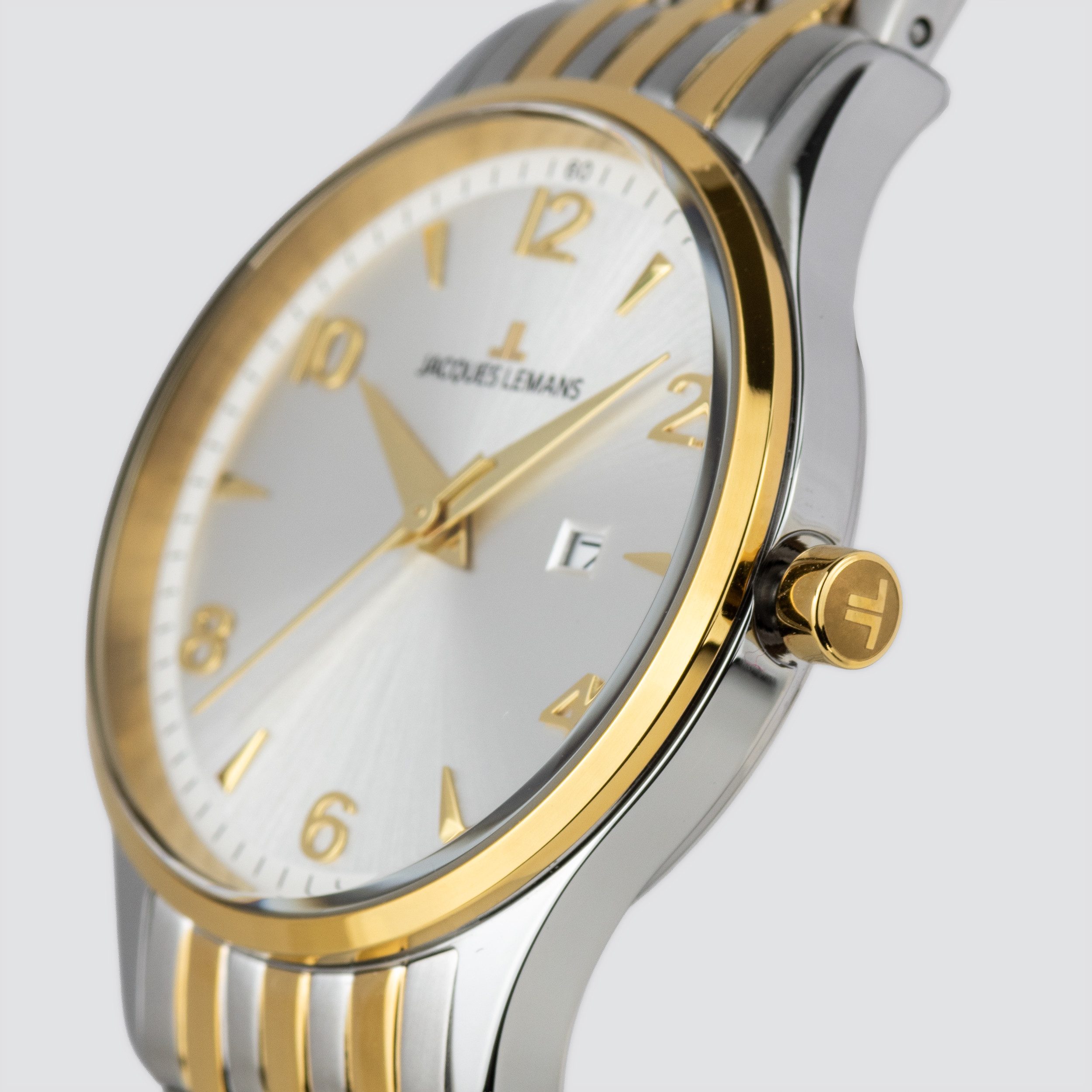 Jacques Lemans Quarzuhr London 1-2216H, Armbanduhr, Damenuhr, Edelstahlarmband, analog, Tag
