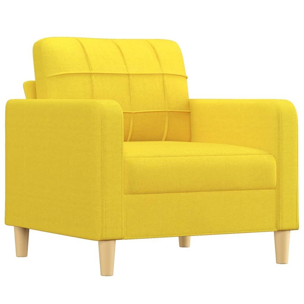 Sofa 60 Hocker Sessel cm mit Stoff Hellgelb vidaXL