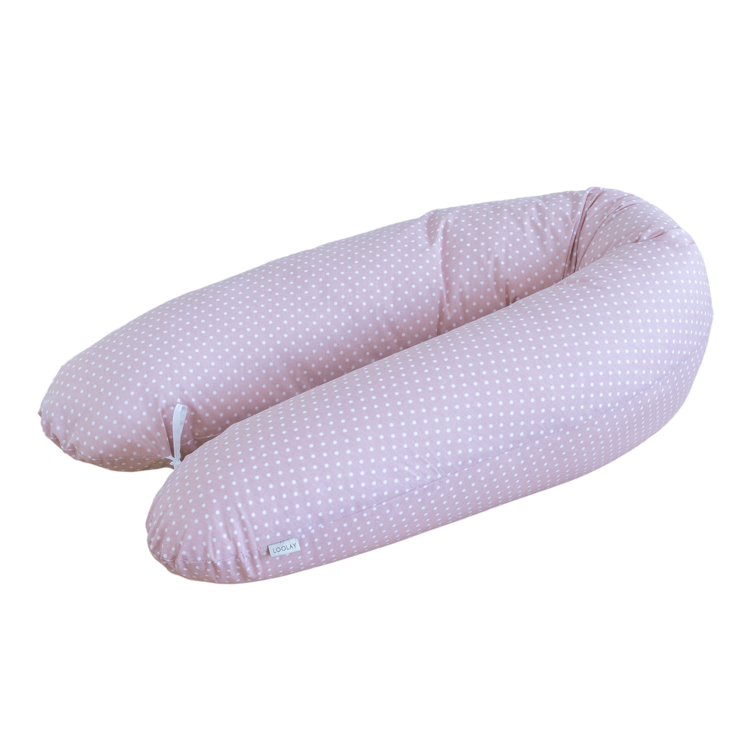 Loolay Seitenschläferkissen M/ L oder L/ XL Schwangerschaftskissen Stillkissen Schlafen Kissen, M/ L oder L/ XL Lagerungskissen + 100% Baumwolle Bezug 170 und 190 cm, Standard & X-LARGE Kissen SUPER Geschenk für Schwangern Seitenschläfer, LOOLAY® - 100% E