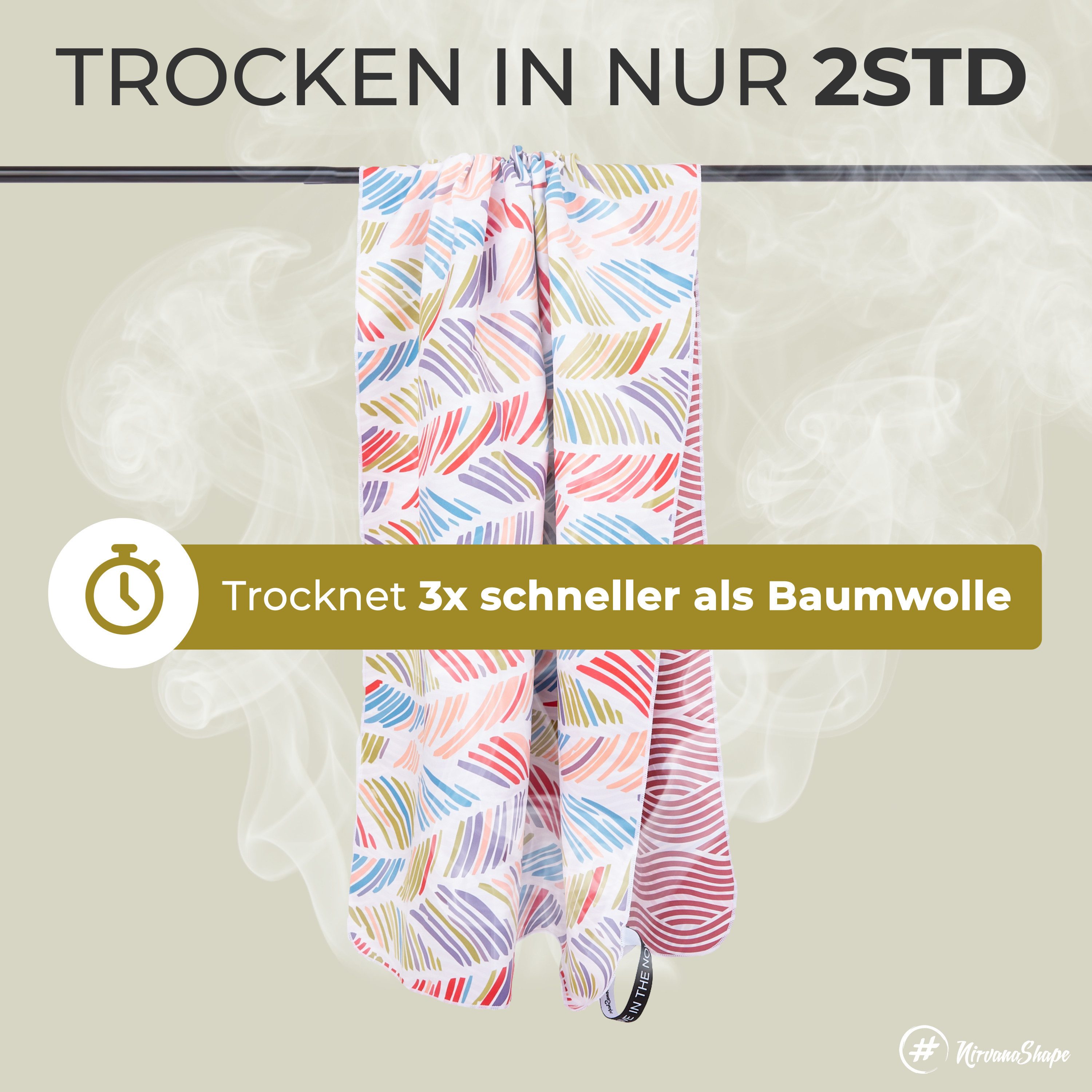 NirvanaShape Strandtuch Reise Handtuch Strandtuch XXL - Strandhandtuch, Mikrofaser Badetuch – Bild 5 von 5