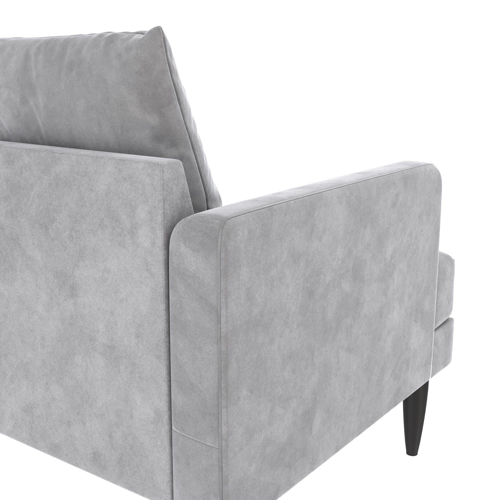 Sofa Bezug Couch mit Bailey, cm, Samtoptik, loft24 199 Länge 3-Sitzer Armlehne, in