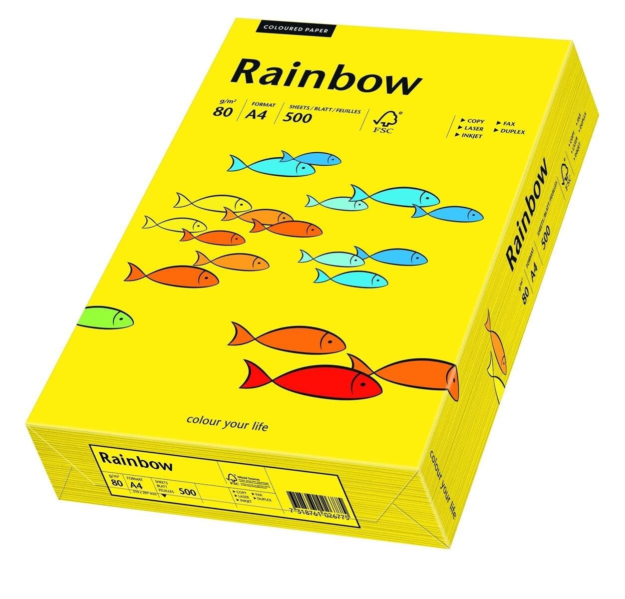 PAPYRUS Drucker- und Kopierpapier PAPYRUS Multifunktionspapier Rainbow A4 80 g/qm