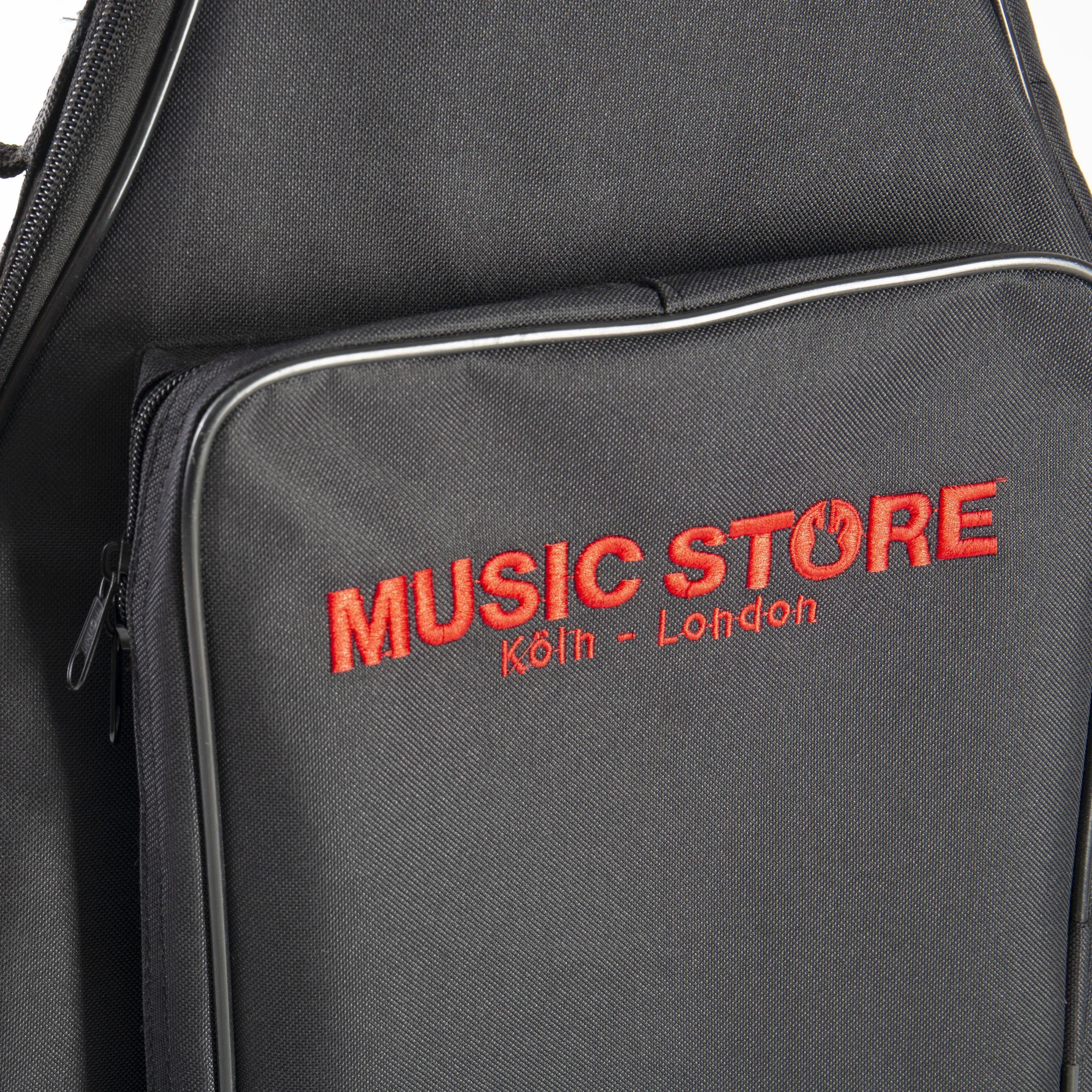 MUSIC STORE Gitarrentasche (Gigbag für Elektrogitarre Wasserabweisend 10mm Polsterung Zubehörfach Rucksacktragegurte, Gitarrenkoffer und Gitarrentaschen, E-Gitarren Tasche), Gigbag Elektrogitarre, wasserabweisend, 10mm Polsterung