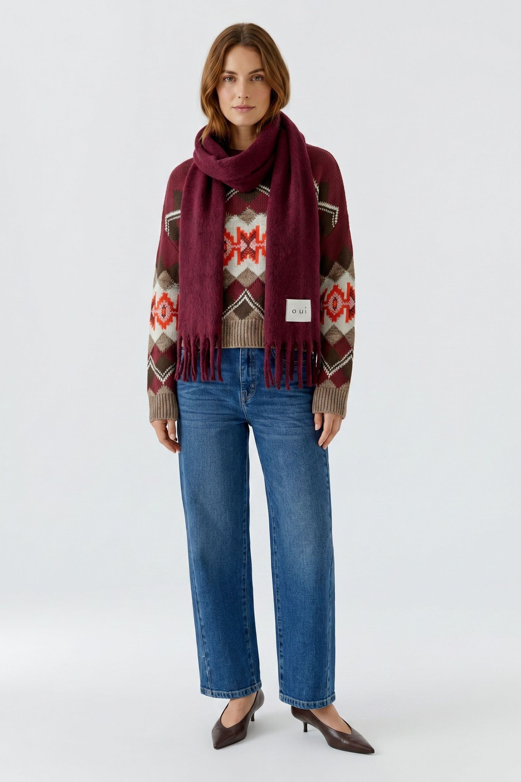 Oui Modetuch Oversized geschnitten