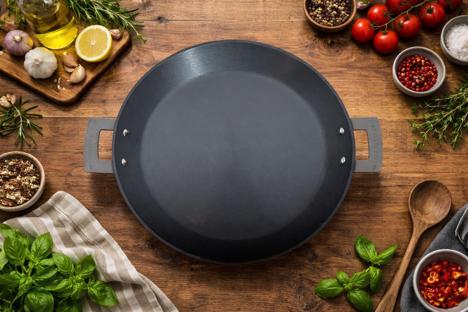 Ronneby Bruk Schmorpfanne Ultra Light Professional, Pfanne, Ø 36 cm, Schmiedeeisengriffe, Gusseisen (1-tlg)
