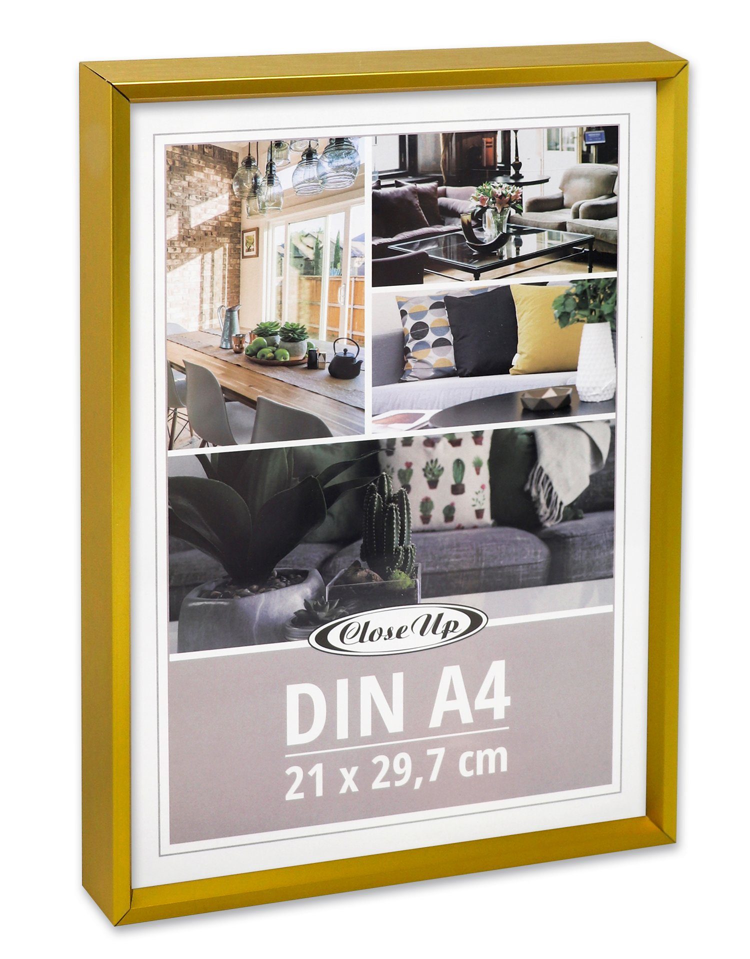 21 Posterrahmen Bilderrahmen DIN x Close gold A4 29,7 Aluminium Up cm