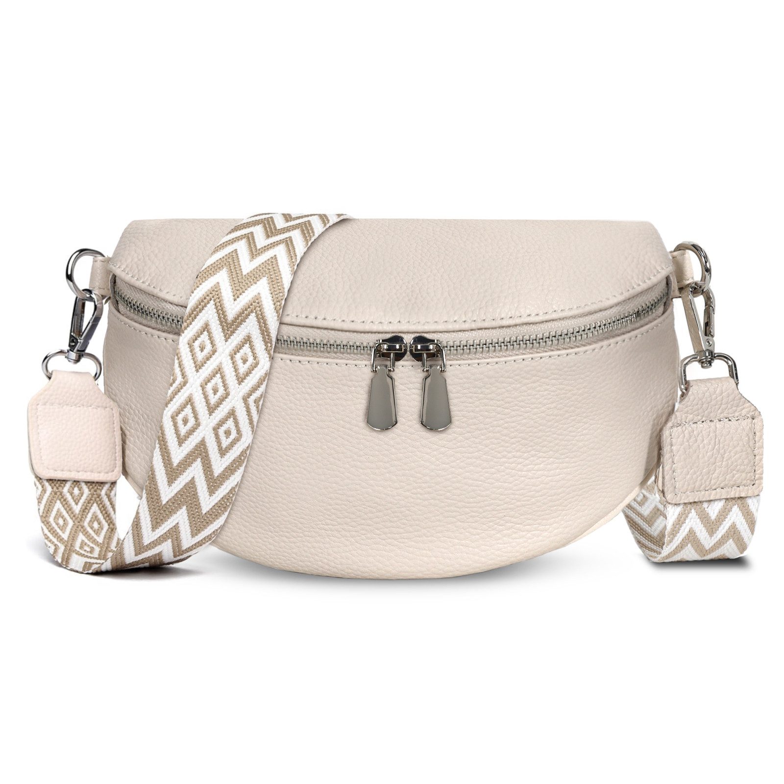 TAN.TOMI Umhängetasche Bauchtasche Damen, Umhängetasche aus Echtleder, Elegante Crossbody-Bag, Elegante Moderne Сумки mit Abnehmbarem Schultergurt