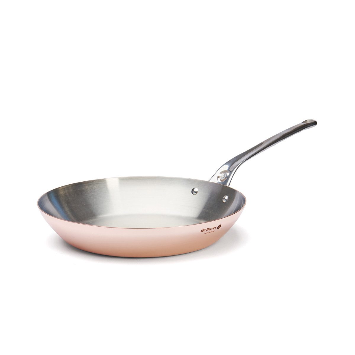 de Buyer Bratpfanne Prima Matera, Kupfer-Pfanne 32 cm induktionsgeeignet - Edelstahlgussgriff