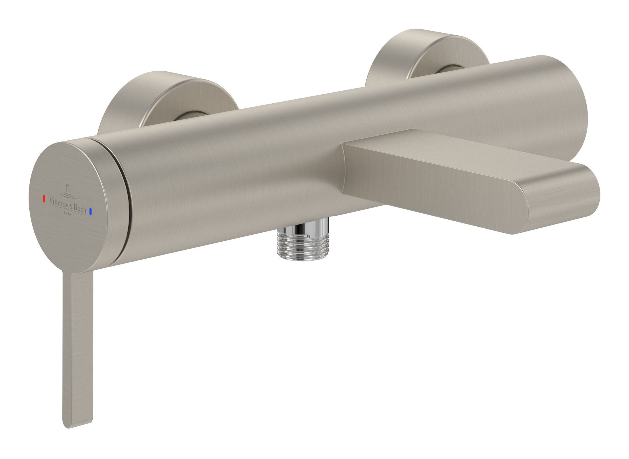 Villeroy & Boch Wannenarmatur Dawn Badewannenarmatur, gerader Auslauf, mit Umsteller, Wandmontage