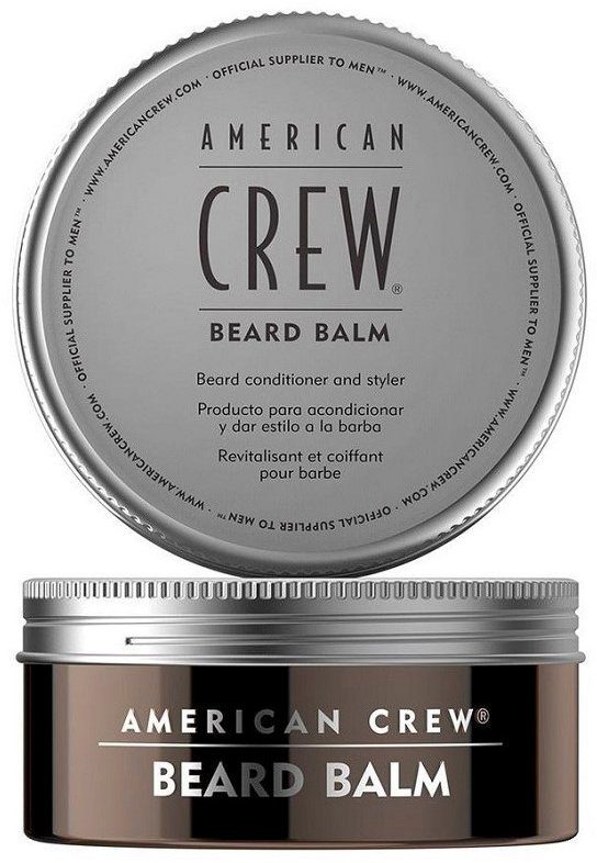American Crew Bartbalsam Beard Balm Bartbalsam 60 gr, Style und Pflege für jeden Barttyp, entfernt dabei Schmutzrückstände.