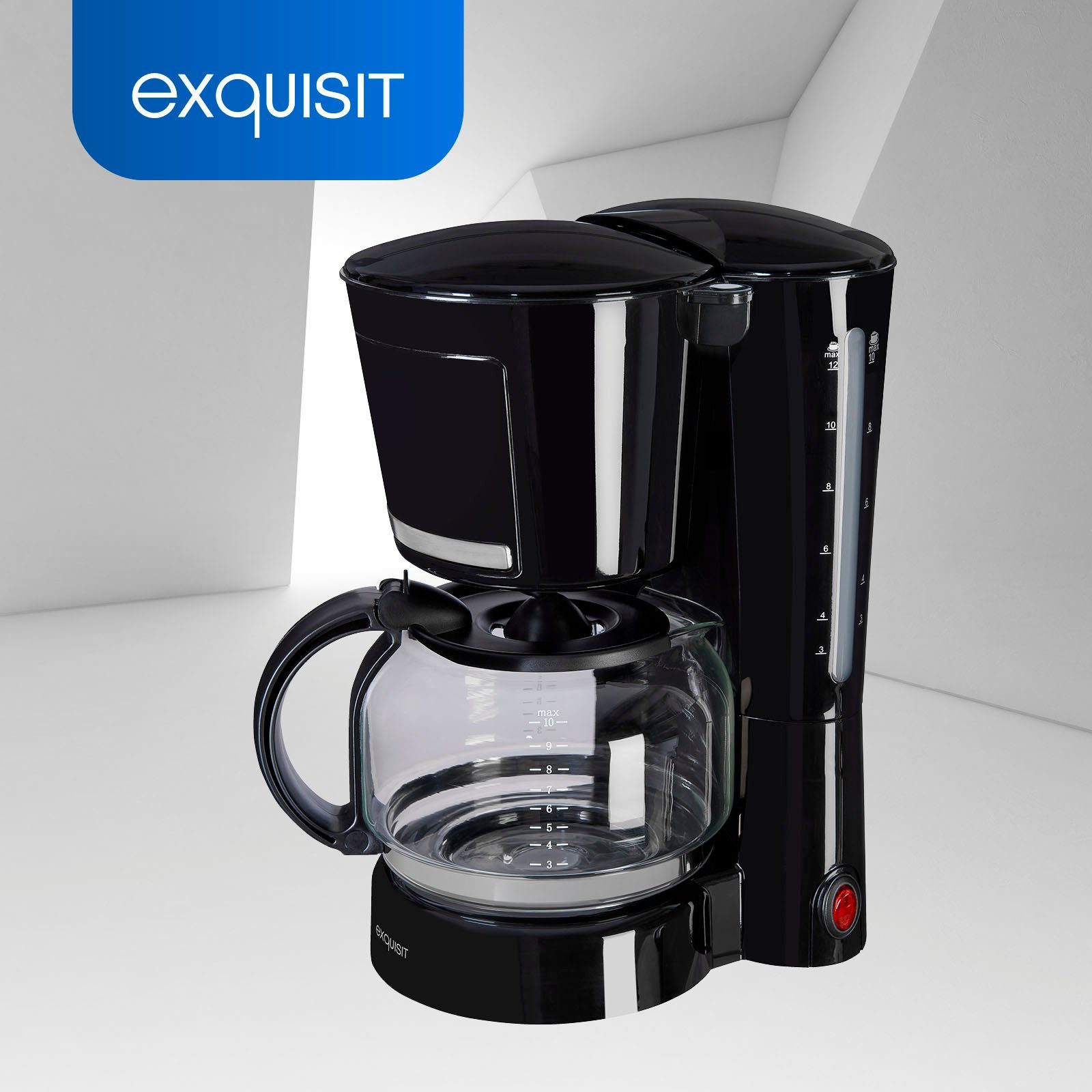 exquisit Filterkaffeemaschine KA 3102 swi, 1,25l Kaffeekanne, Papierfilter  1x4 | Filterkaffeemaschinen