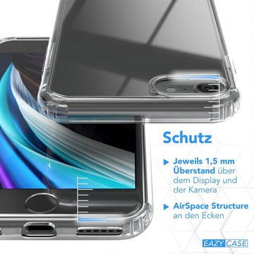 EAZY CASE Handyhülle Crystal Case für iPhone SE 2022/2020, iPhone 8/7 4,7 Zoll, Schutzhülle Kameraschutz Silikonhülle Transparent Handyhülle Slimcover