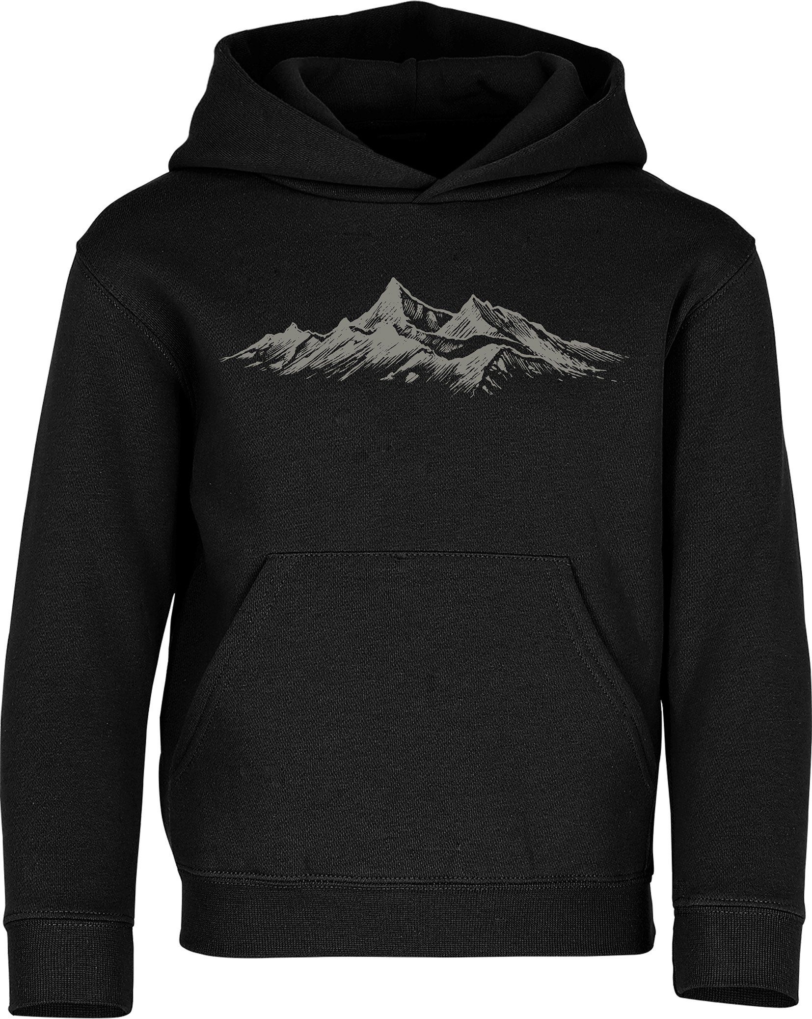 Kapuzenpullover Kinder Hoodie: "Alpengipfel" - Klettern Wandern Outdoor