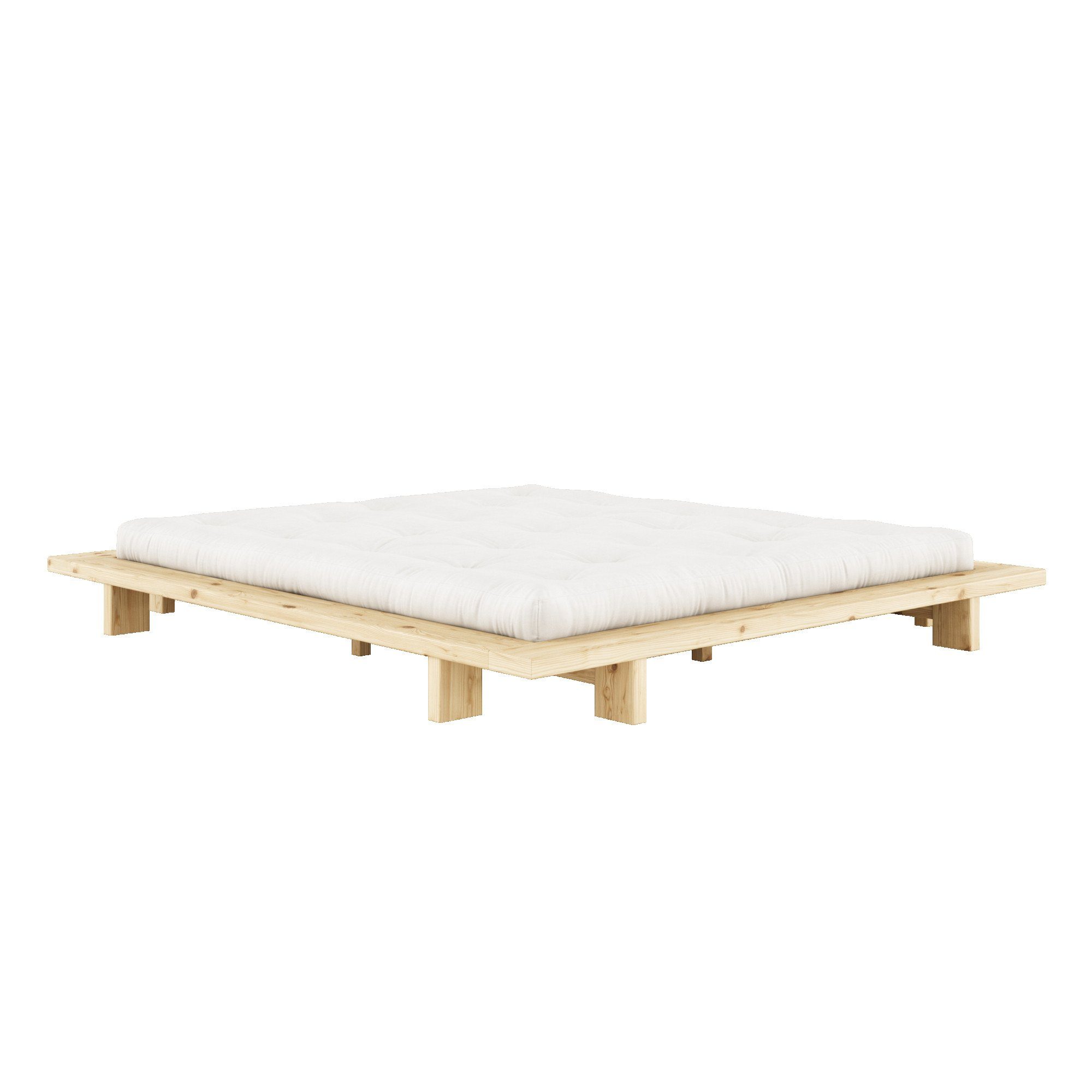 Karup Design Futonbett Bettgestell JAPAN BED Futonbett aus FSC®-zertifiziertem Massivholz (Mit Lattenrost), zeitlos, bequem & in mehreren Farben und Größen erhältlich