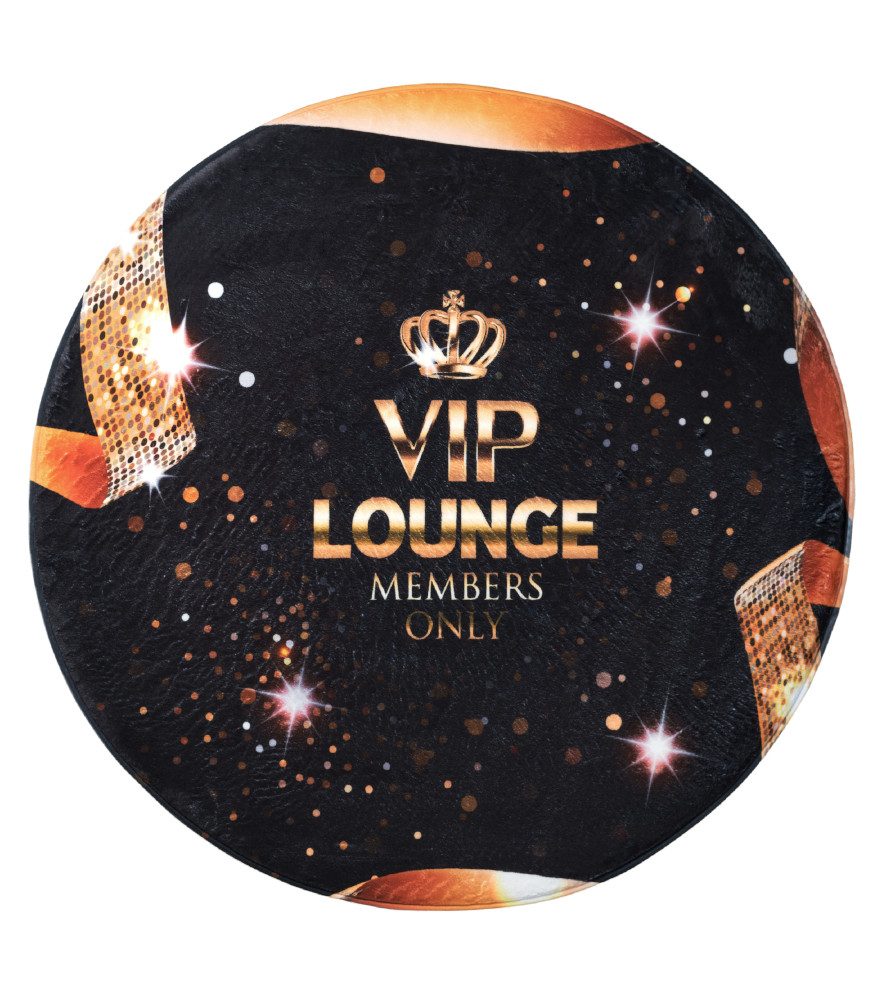 Sanilo Badematte VIP Lounge, rutschhemmend beschichtet, waschbar, schnelltrocknend, Polyester, rund, sehr weich, hochwertig & modern, Durchmesser 80 cm