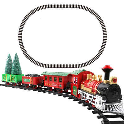 GelldG Spielzeugeisenbahn-Set »Klassisches Weihnachtszug Set Spielzeug mit Licht und Sound, Elektrisches Eisenbahnzugspielzeug Batteriebetriebenes Weihnachten Geschenke für Kinder Jungen Mädchen«