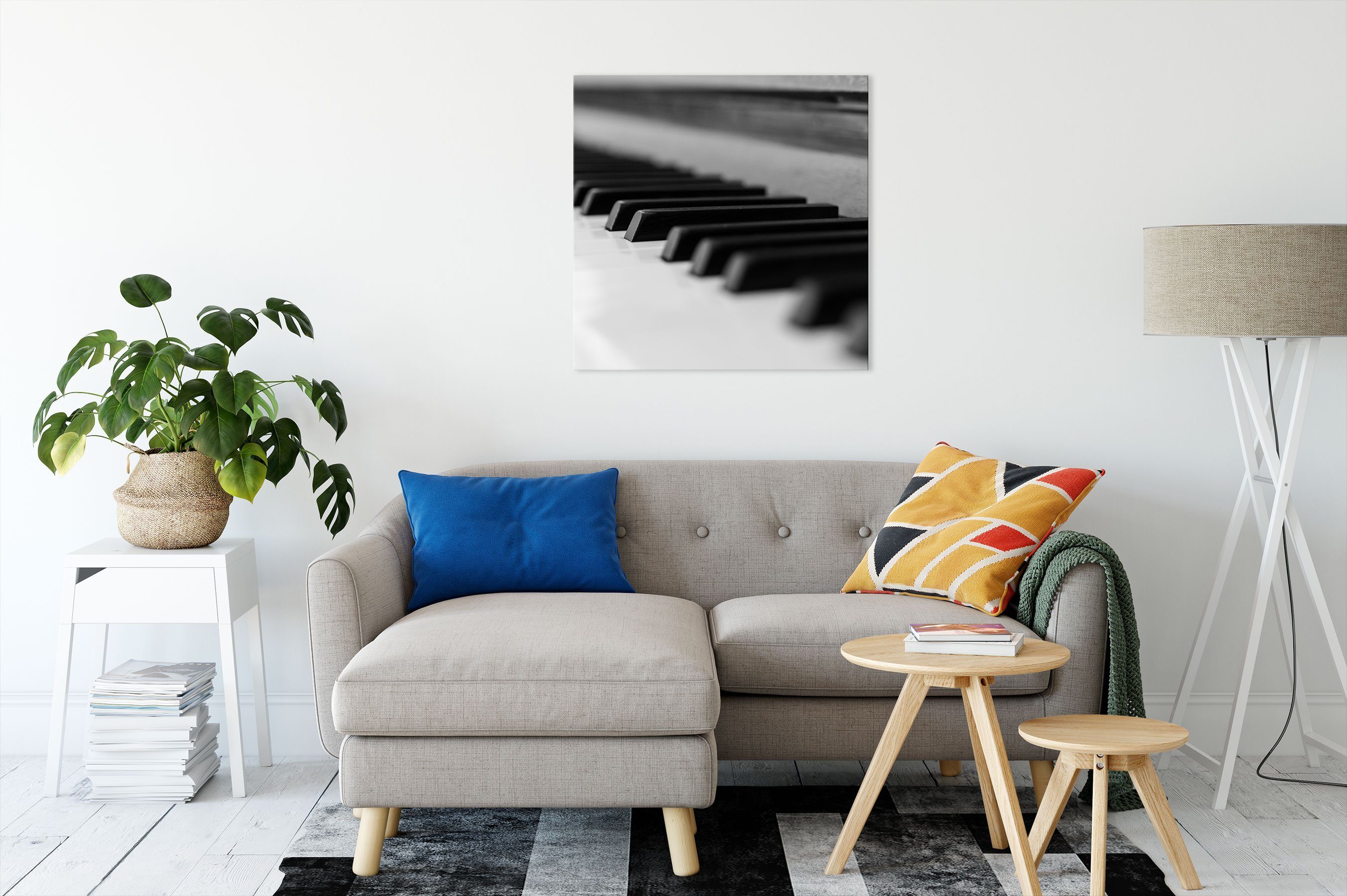 Pixxprint Leinwandbild Elegantes (1 Klavier Klavier, Elegantes St), fertig inkl. Leinwandbild bespannt, Zackenaufhänger
