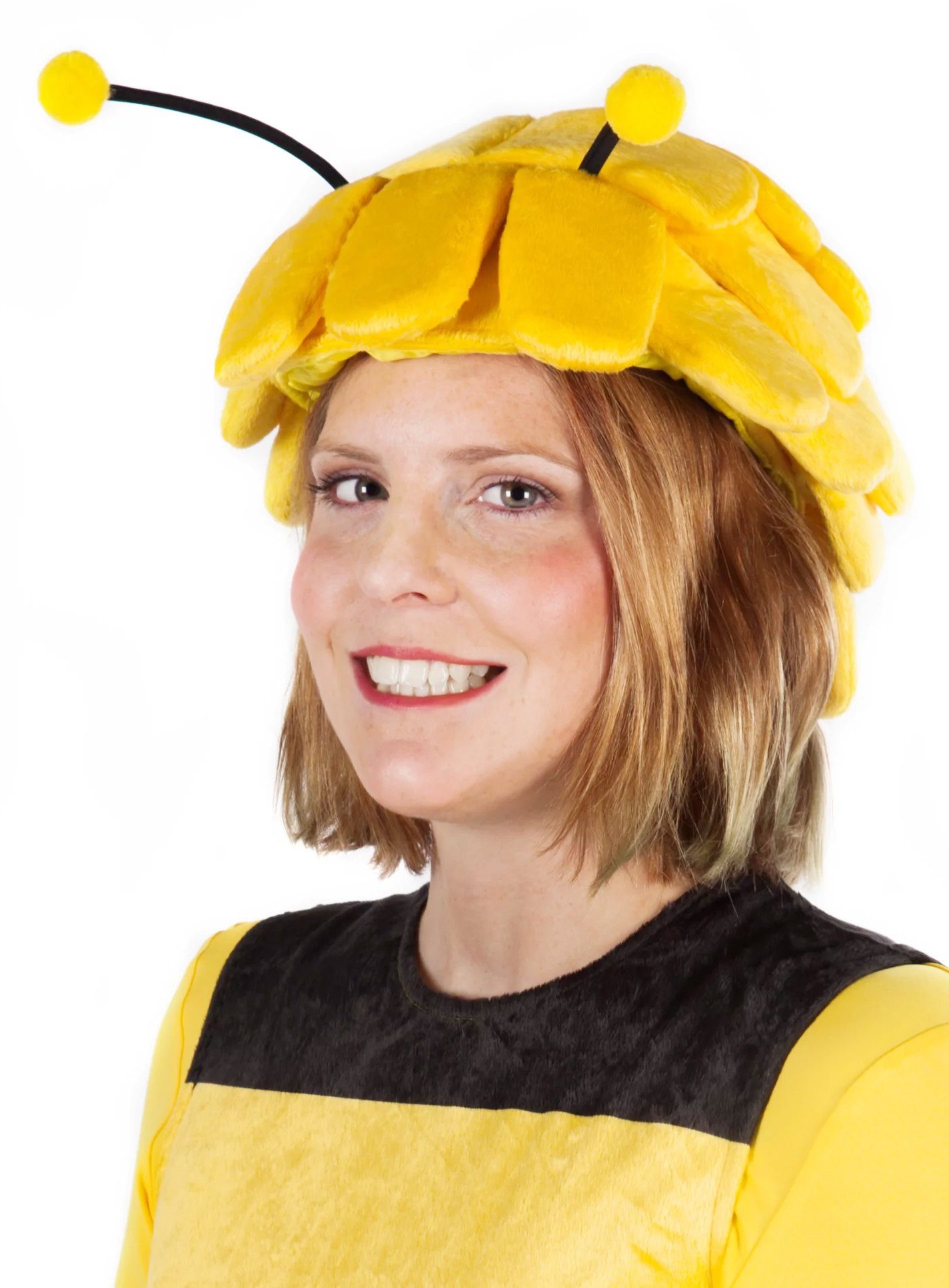 Maskworld Kostüm Biene Maja Kopfbedeckung Fasching Karnevalskostüm, Für große Bienen mit Köpfchen - original lizenziert!