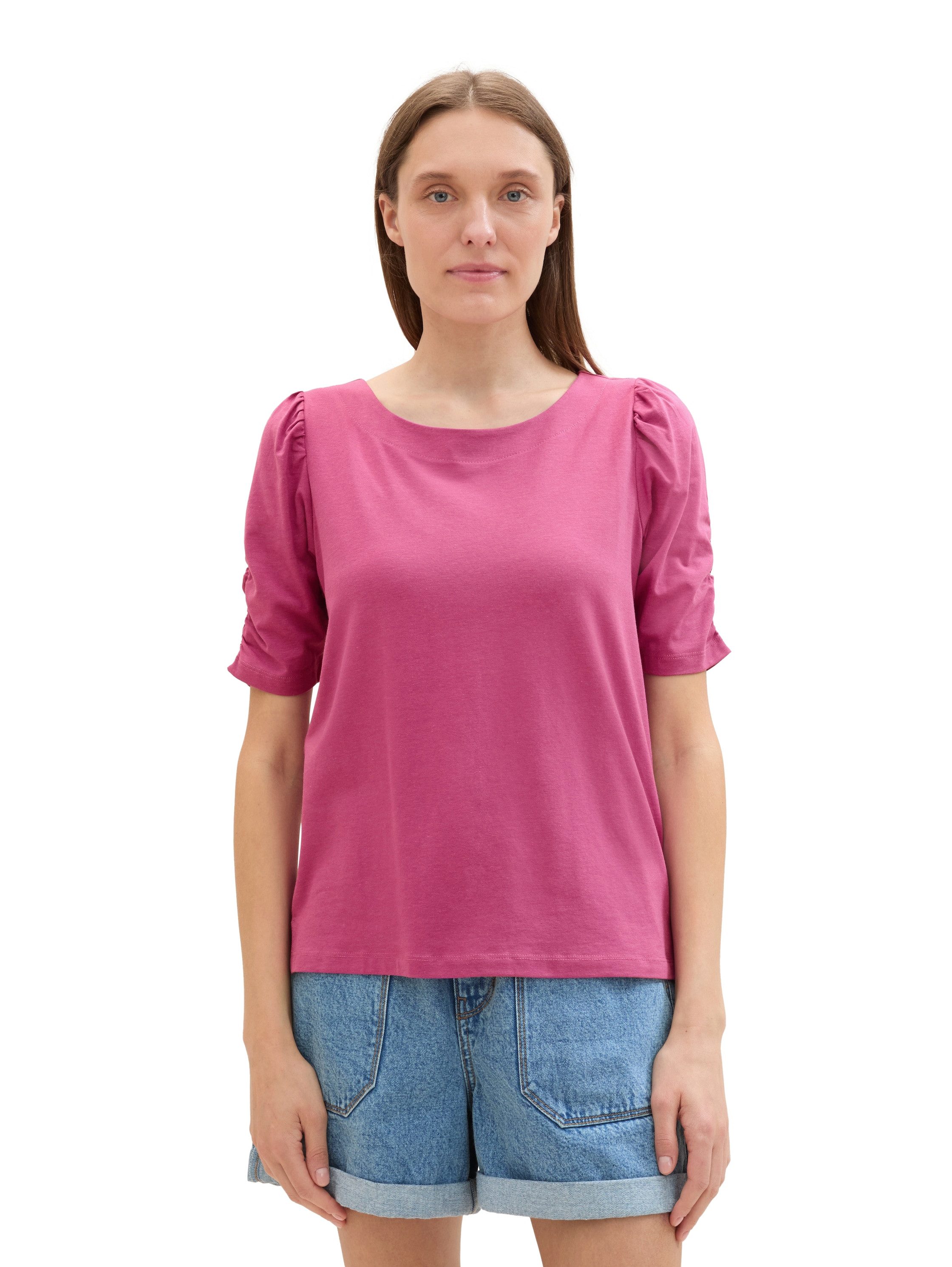 TOM TAILOR T-Shirt mit Raffung an günstig online kaufen