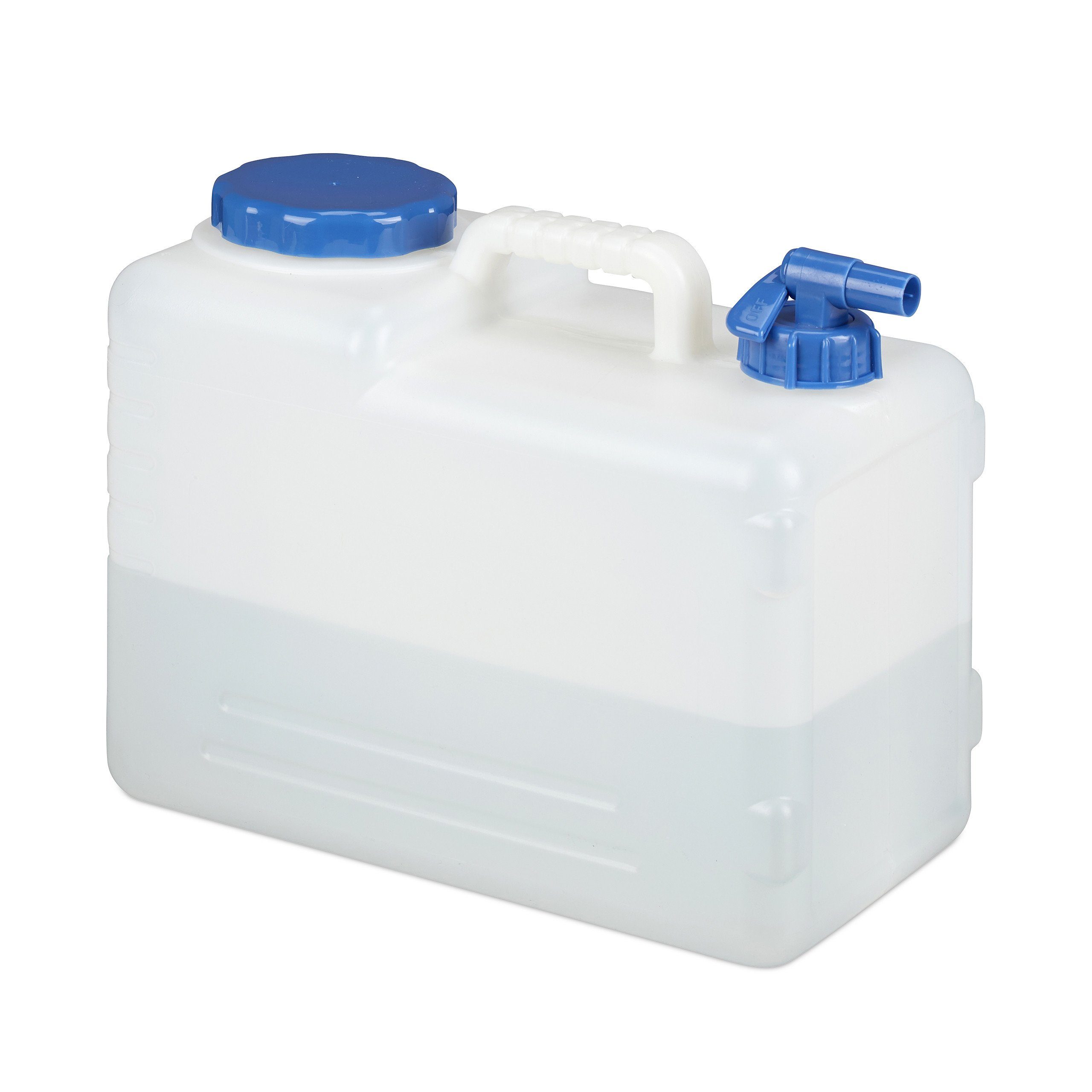 relaxdays Wassertank Wasserkanister mit Hahn, 15 Liter